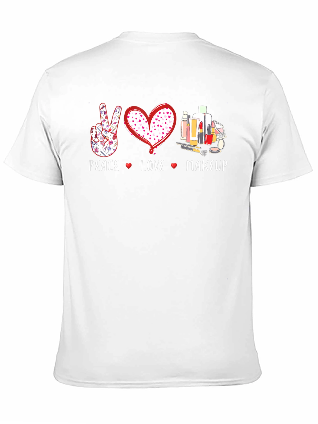 Peace Love Makeup Graphic T-Shirt