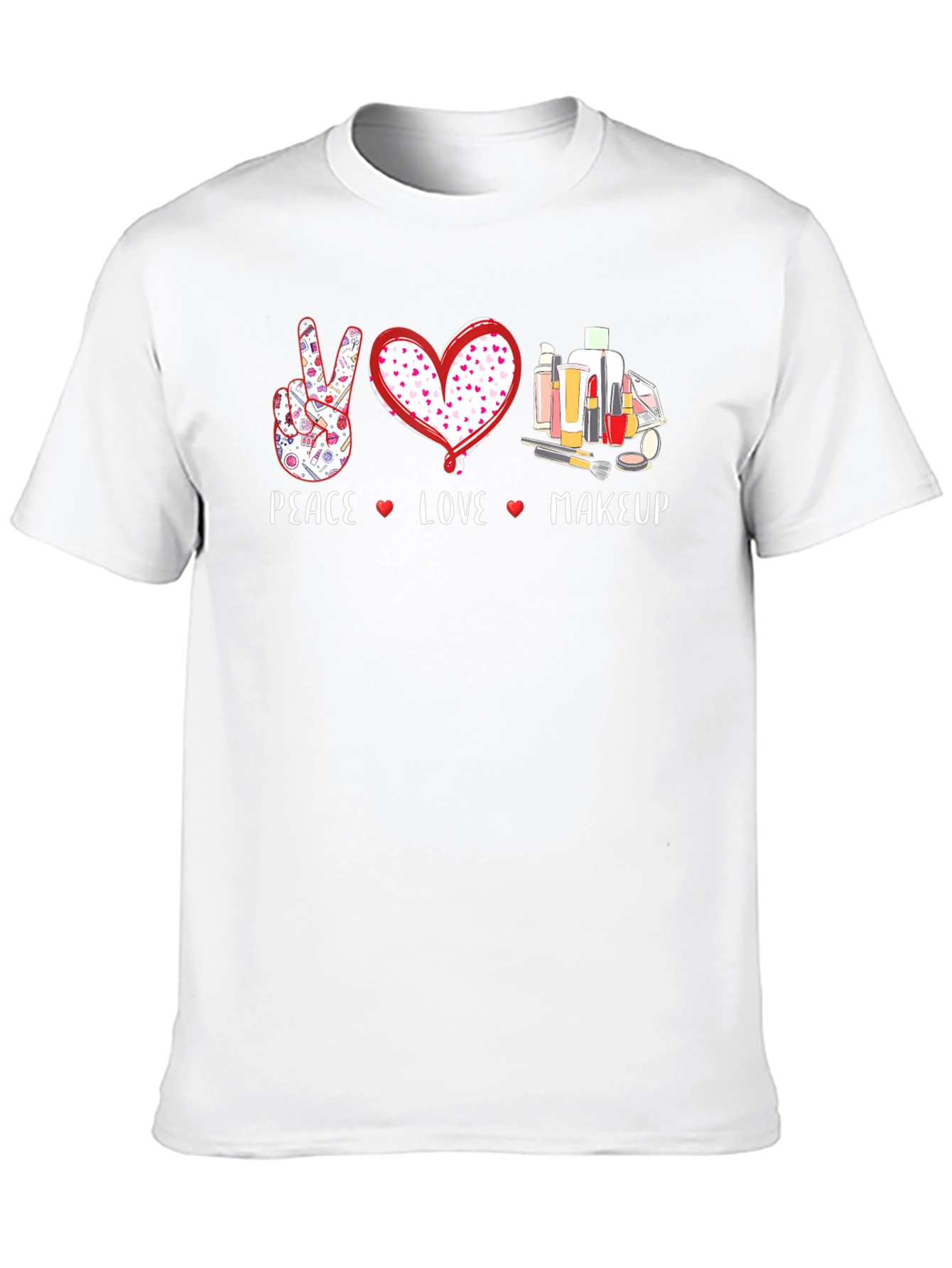 Peace Love Makeup Graphic T-Shirt