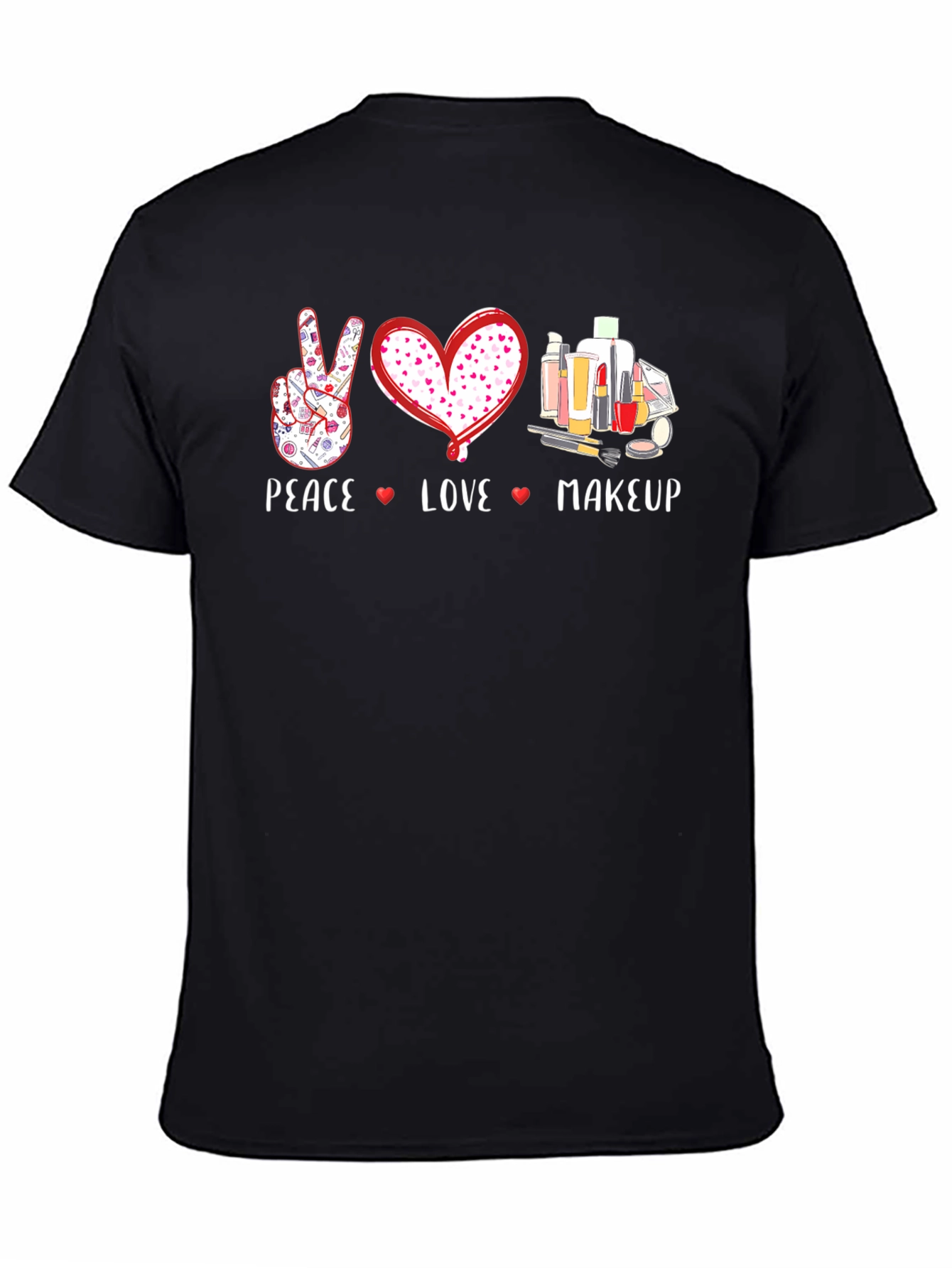 Peace Love Makeup Graphic T-Shirt