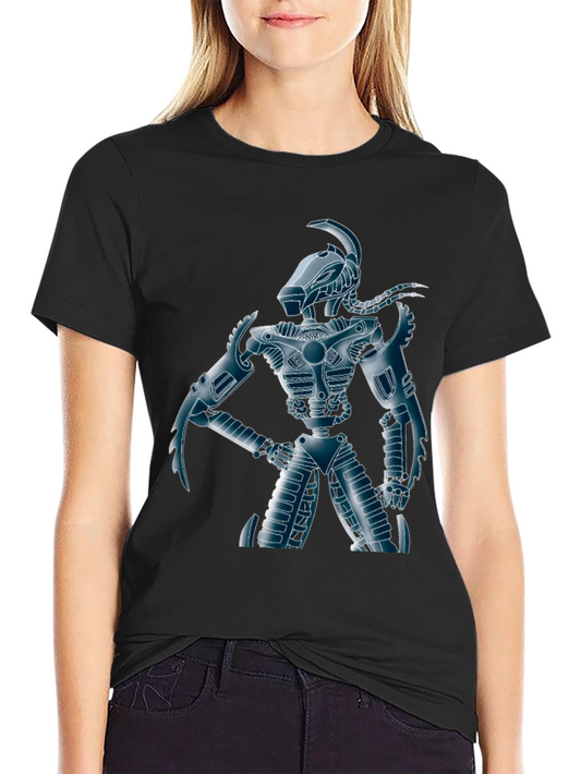 Robot Warrior Graphic Tee - Sci-Fi Style