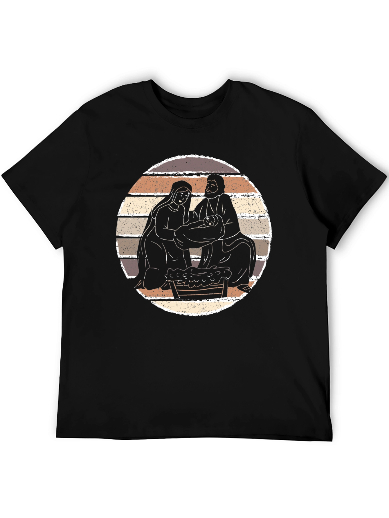 Nativity Scene Graphic Tee - Black