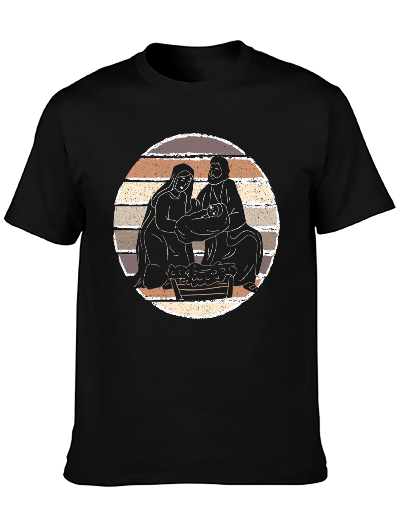 Nativity Scene Graphic Tee - Black