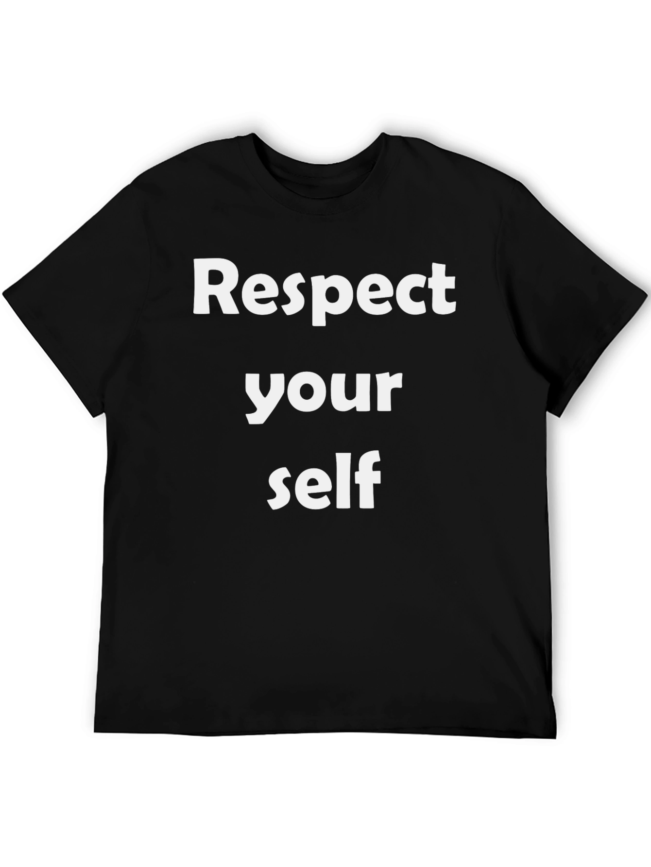 Respect Yourself Black Graphic T-Shirt