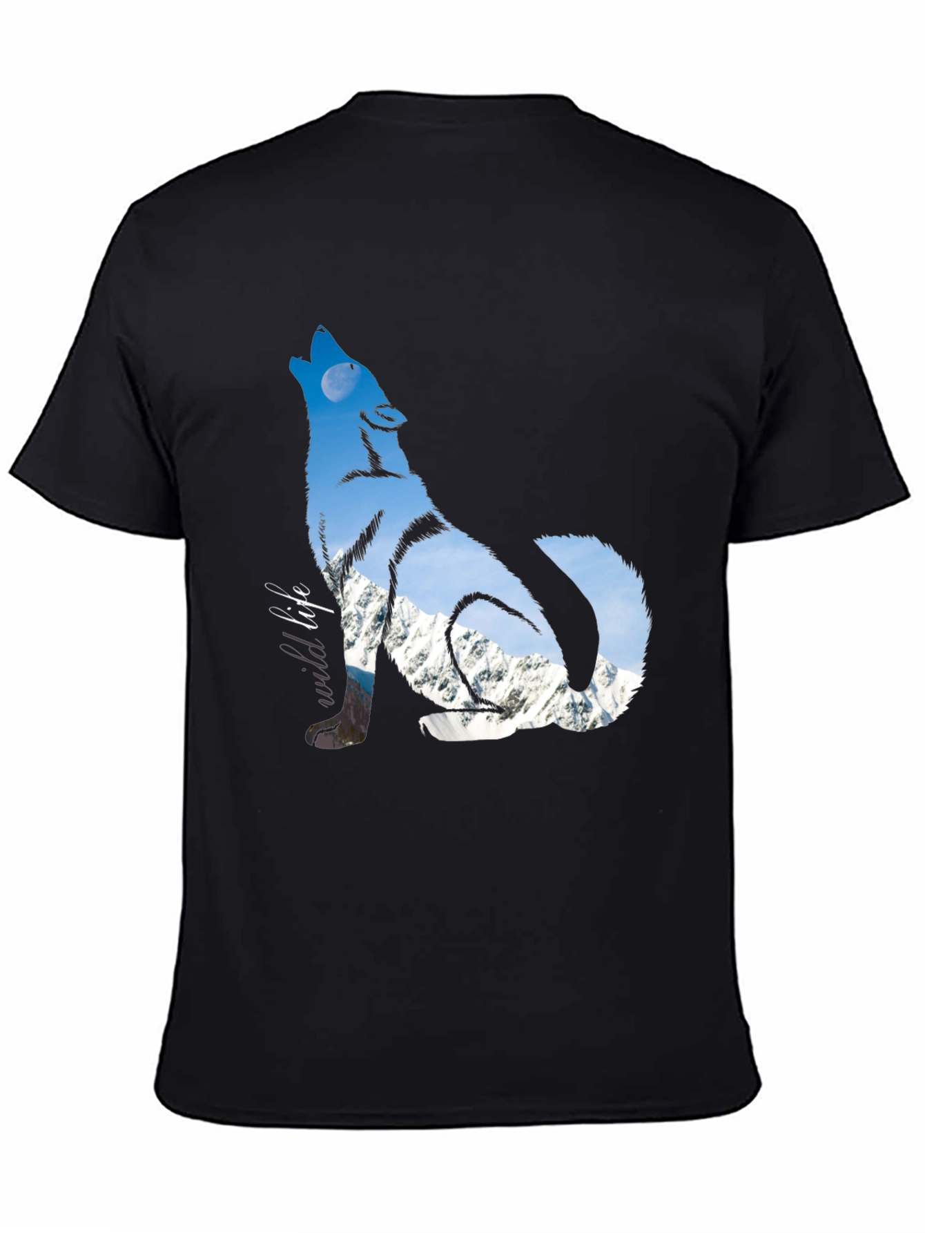 Wild Wolf Graphic Tee - Black