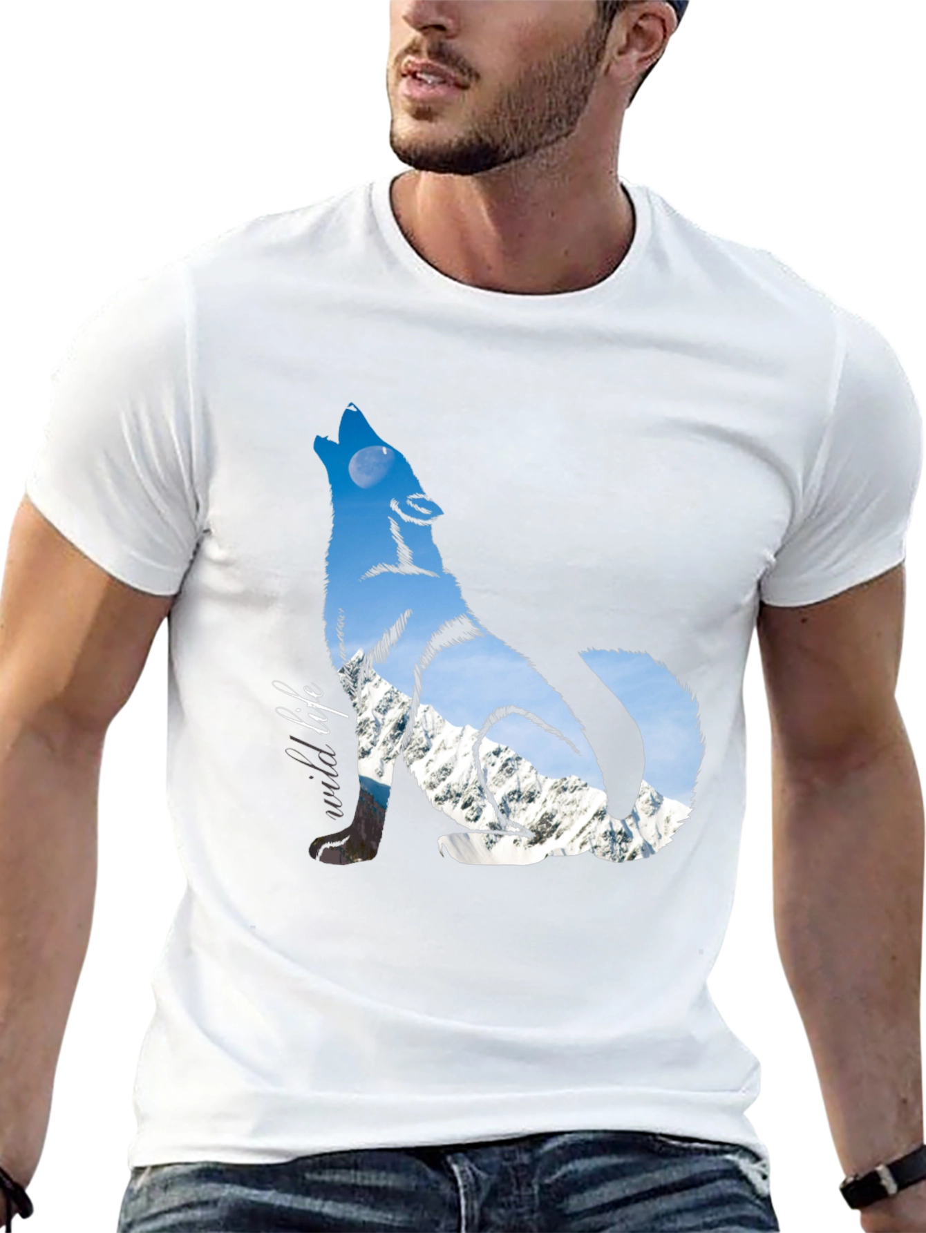 Wild Wolf Graphic Tee - Black