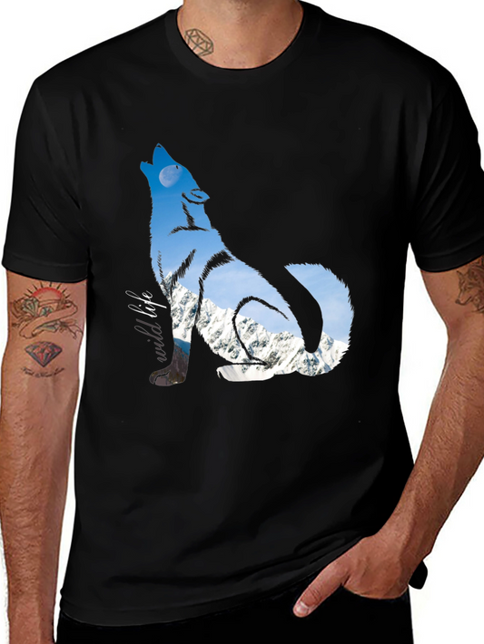 Wild Wolf Graphic Tee - Black