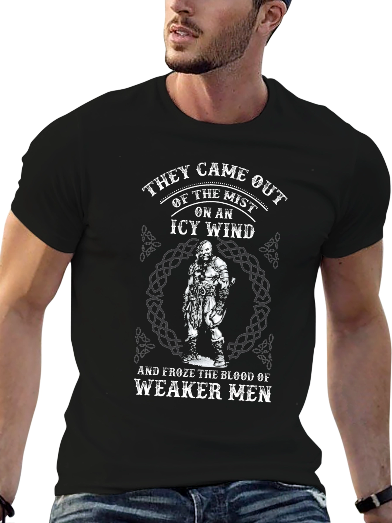 Viking Warrior T-Shirt - Icy Wind Graphic Tee