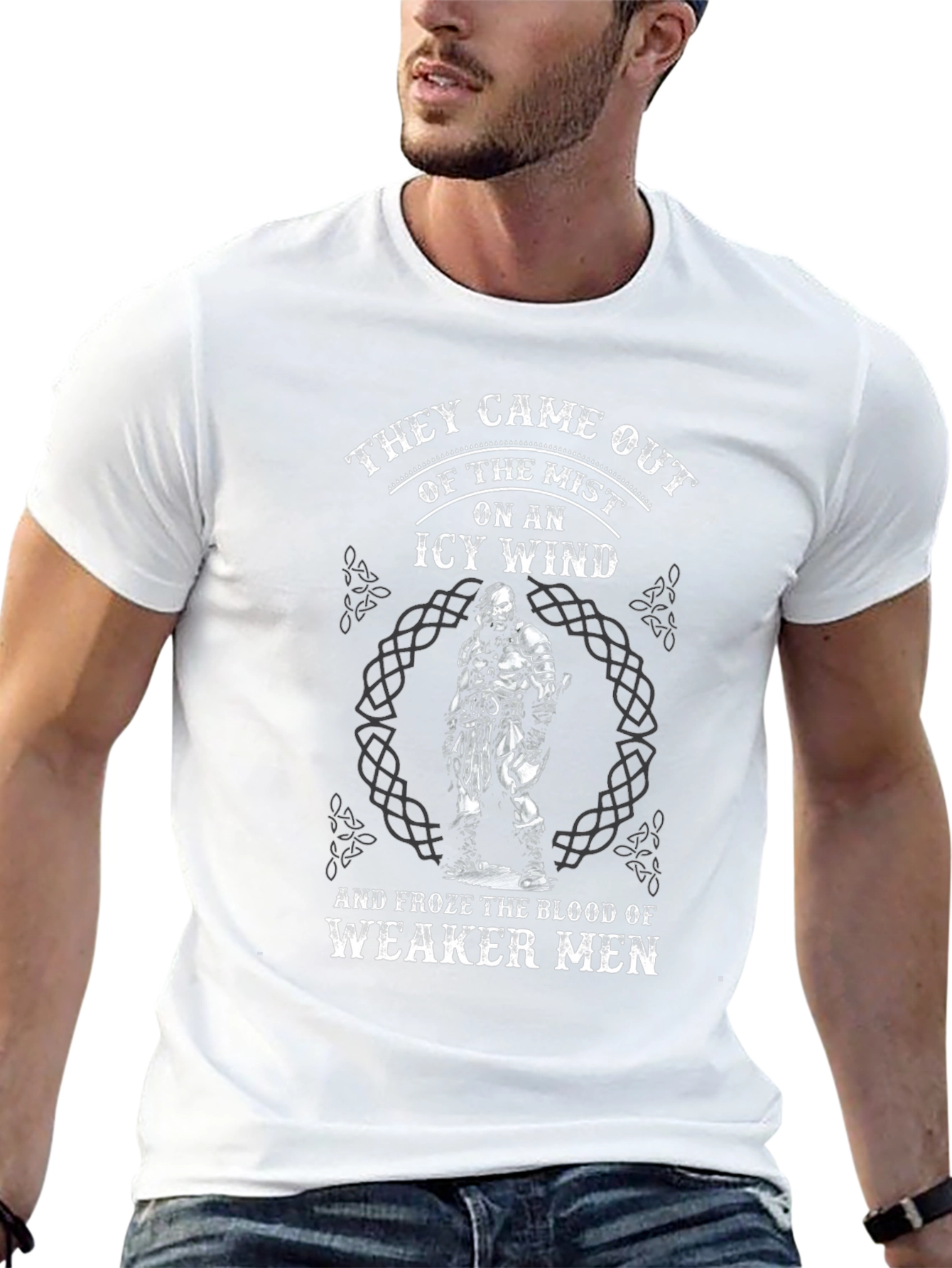 Viking Warrior T-Shirt - Icy Wind Graphic Tee