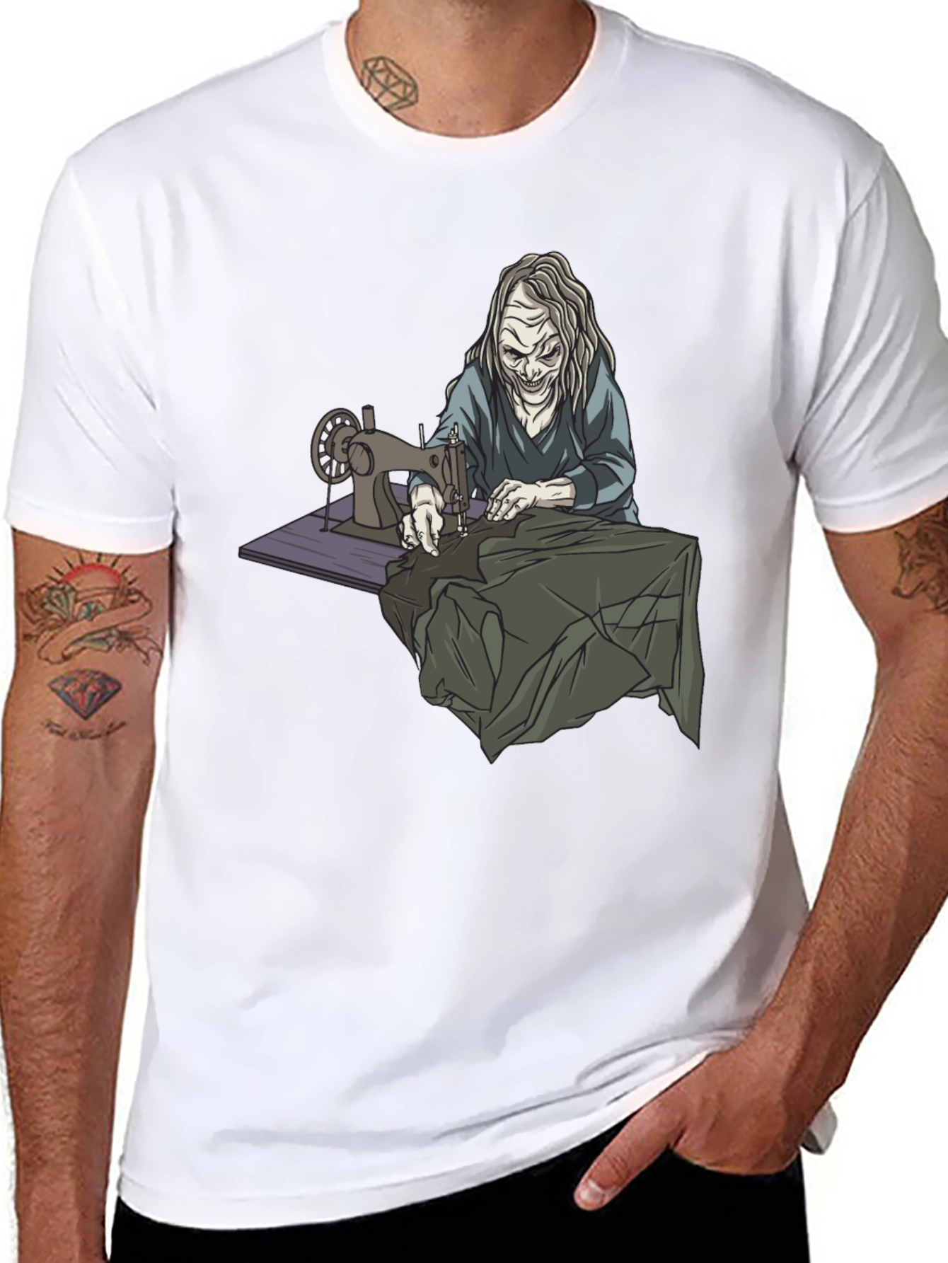 Creepy Seamstress Graphic T-Shirt