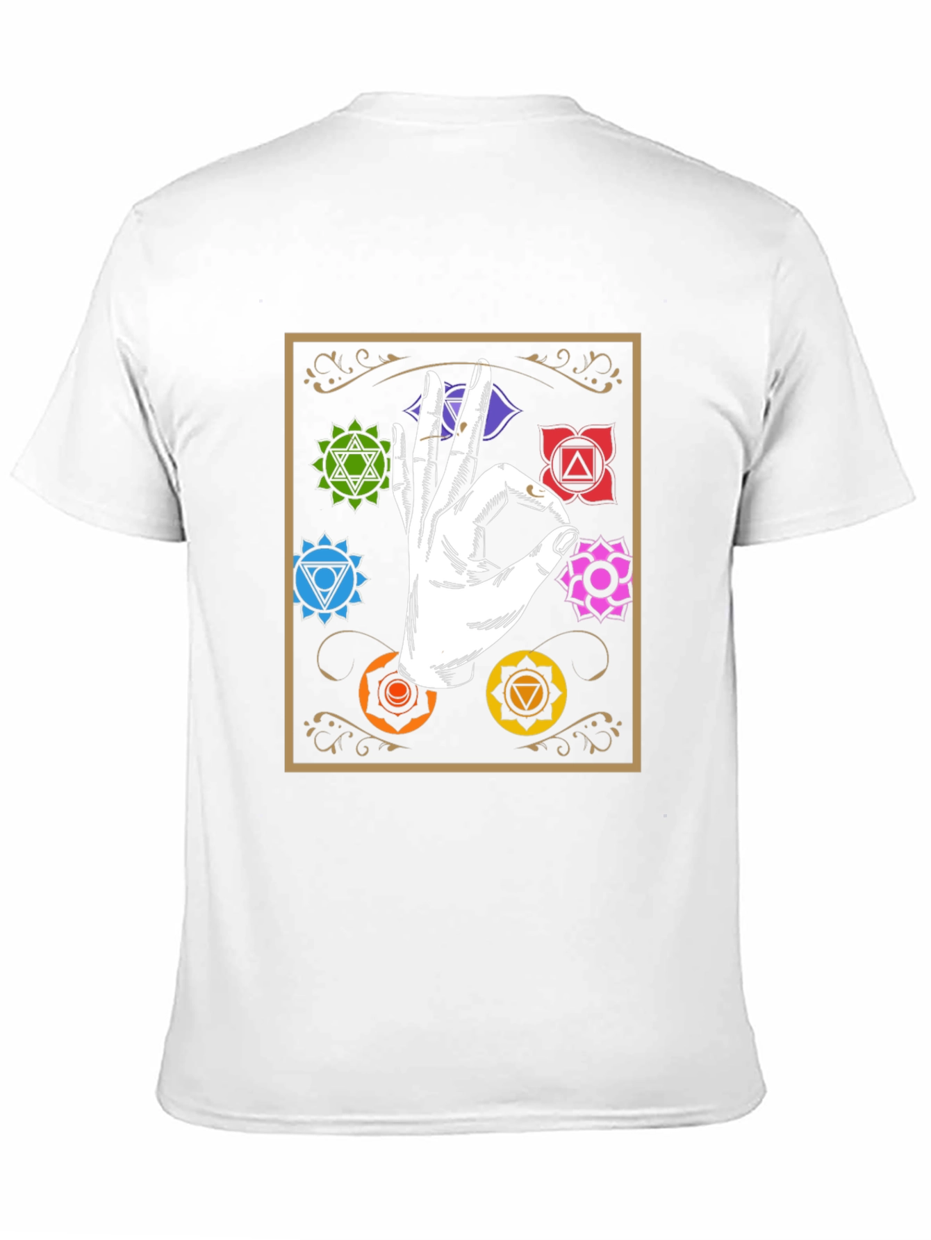 Chakra Hand T-Shirt: Spiritual Comfort Style