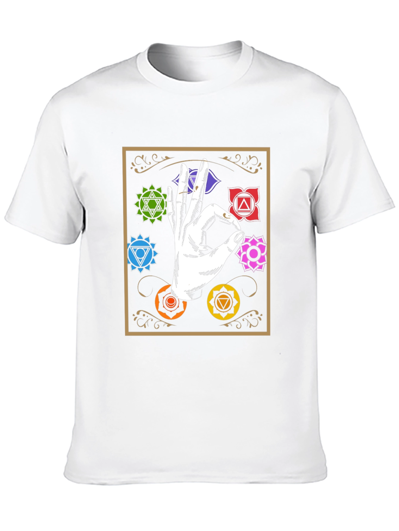 Chakra Hand T-Shirt: Spiritual Comfort Style