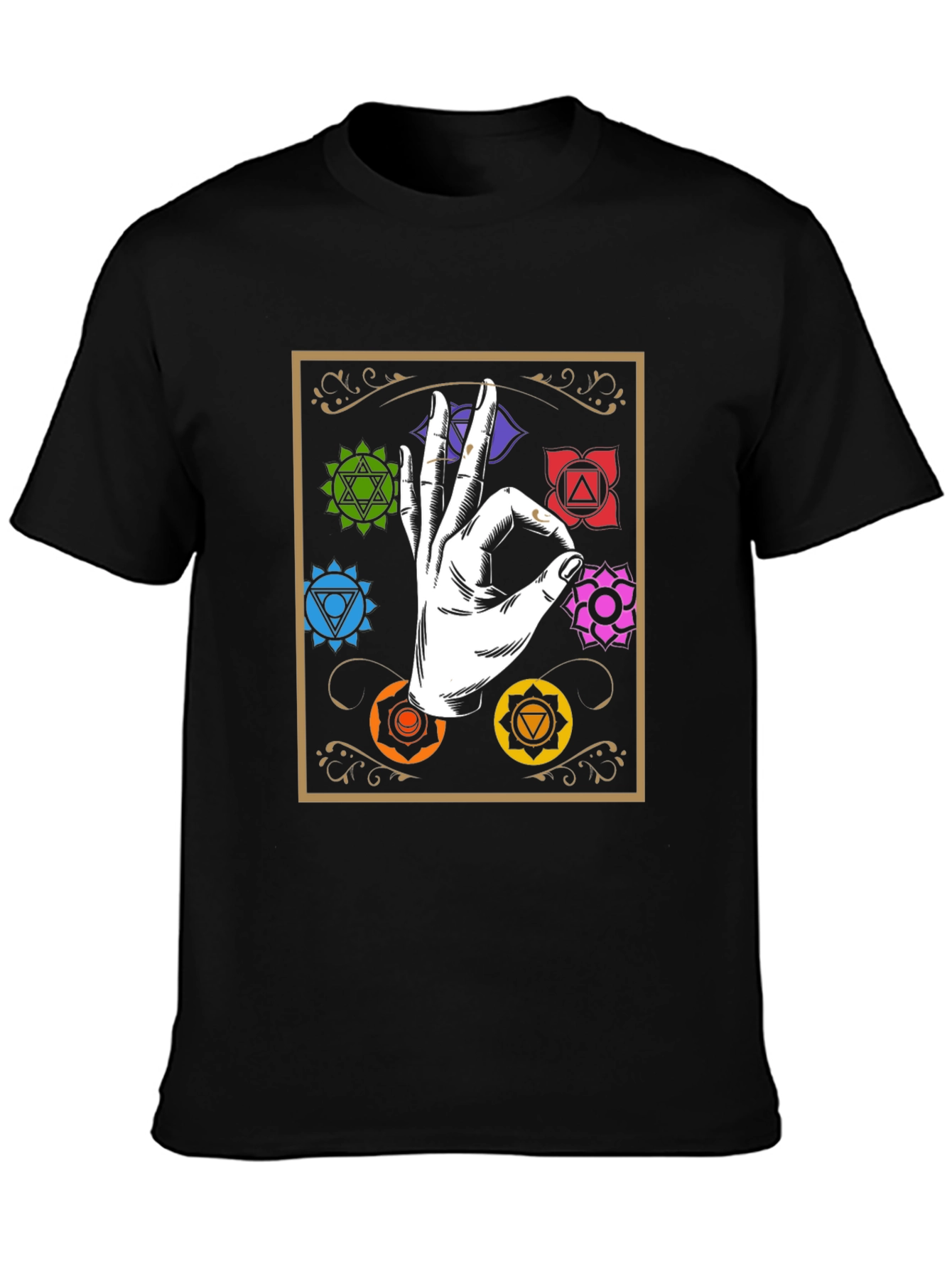 Chakra Hand T-Shirt: Spiritual Comfort Style