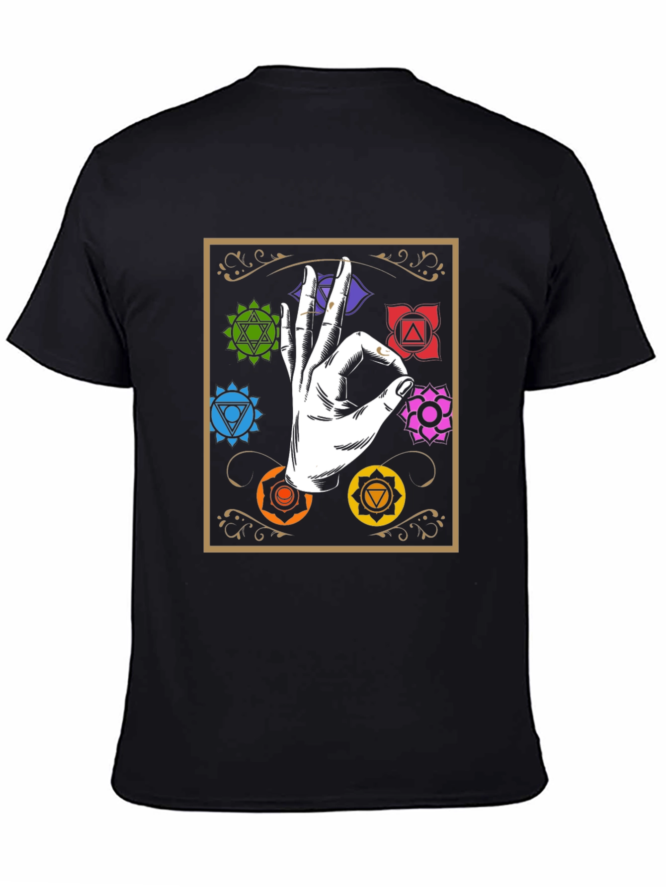 Chakra Hand T-Shirt: Spiritual Comfort Style