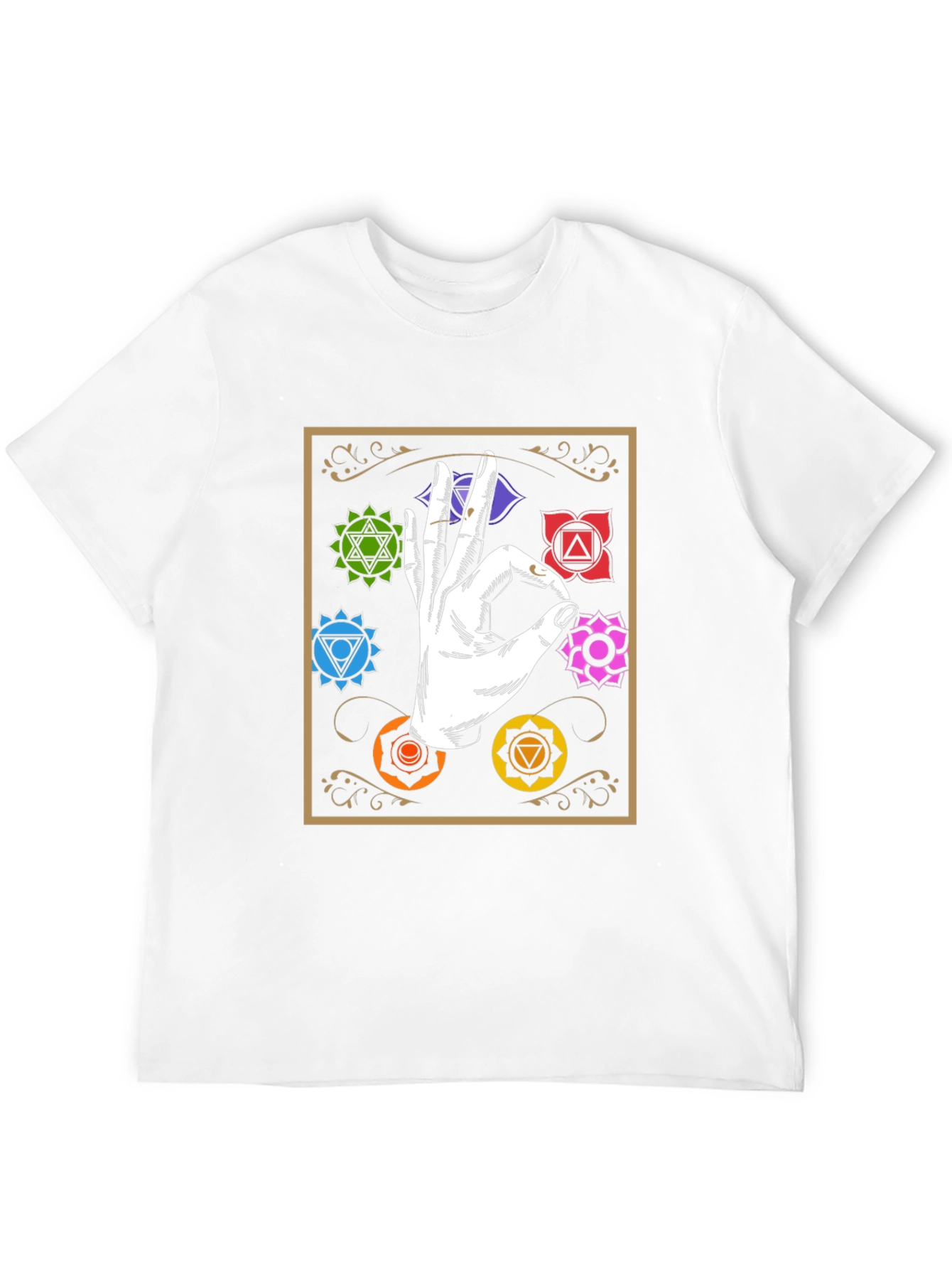 Chakra Hand T-Shirt: Spiritual Comfort Style