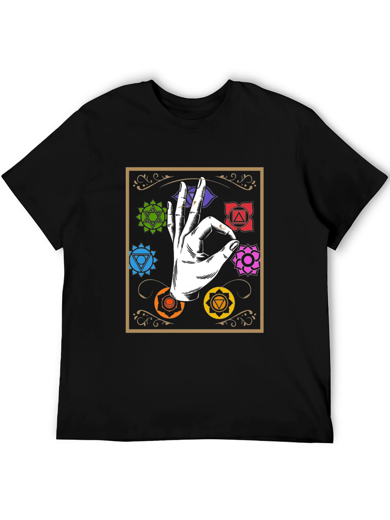 Chakra Hand T-Shirt: Spiritual Comfort Style