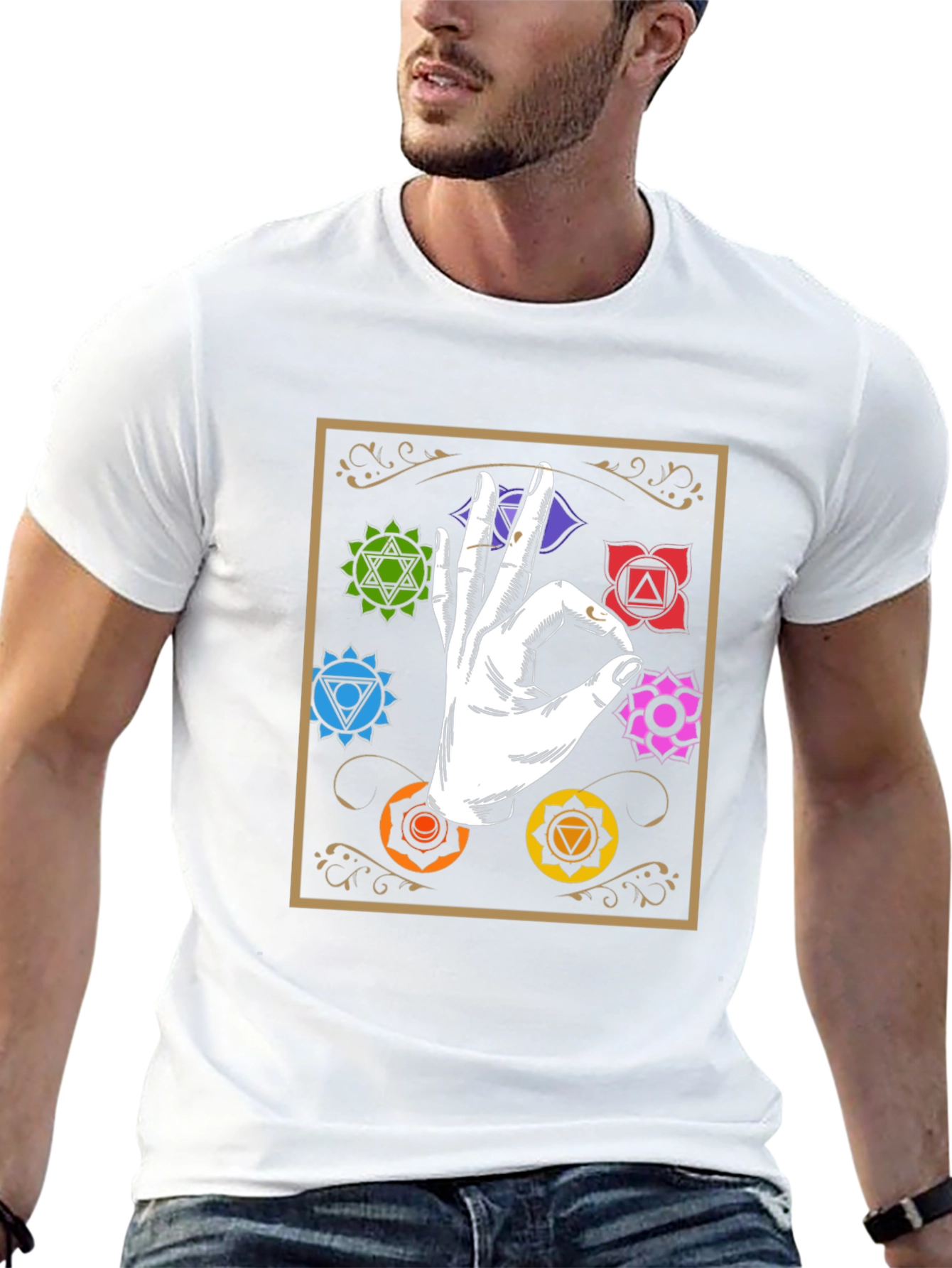 Chakra Hand T-Shirt: Spiritual Comfort Style