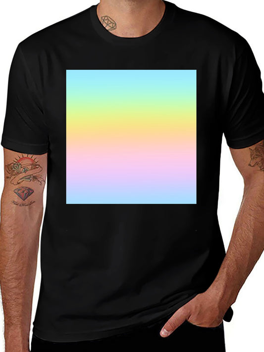 Rainbow Gradient T-Shirt - Soft Pastel Colors
