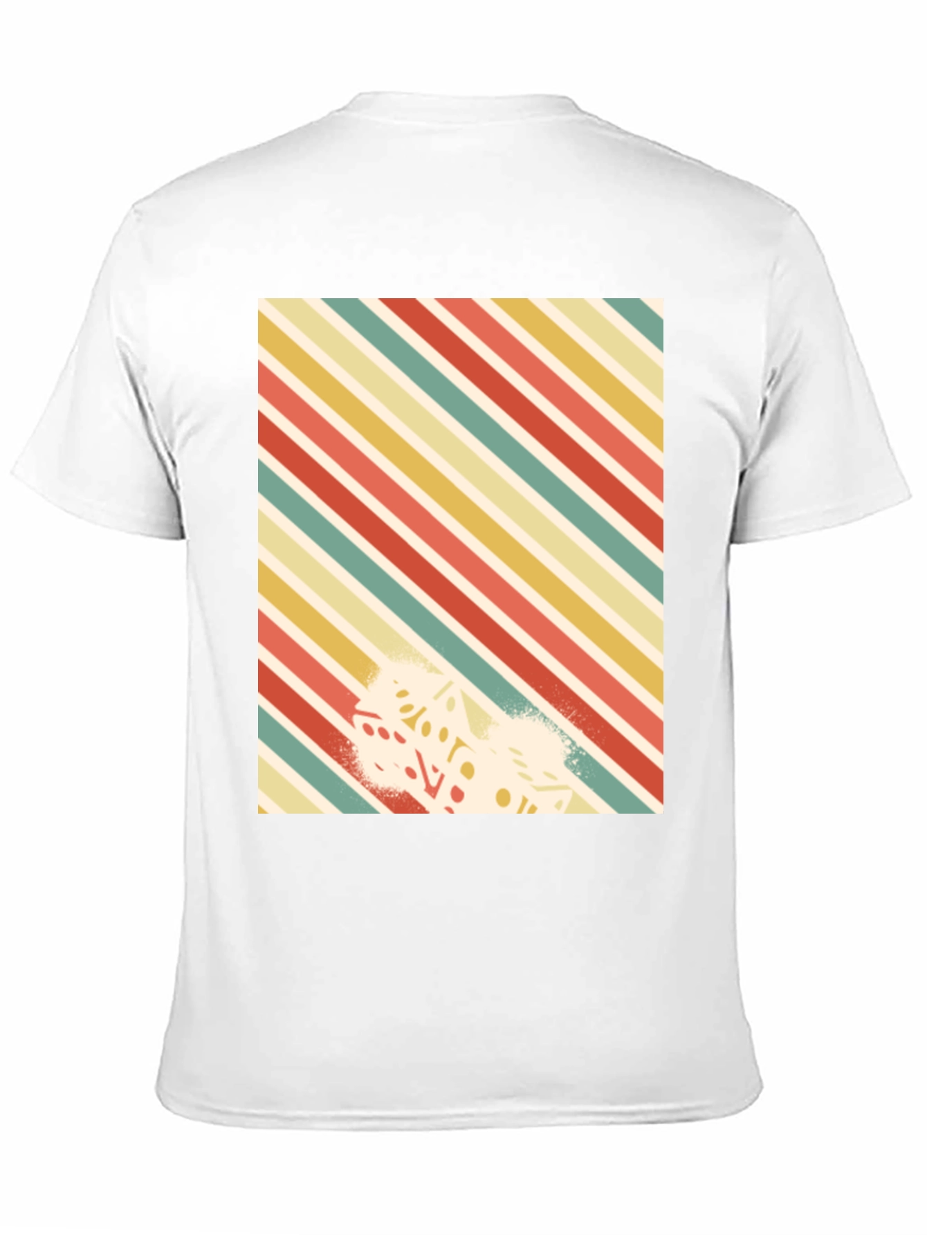 Retro Striped Dice Graphic Tee