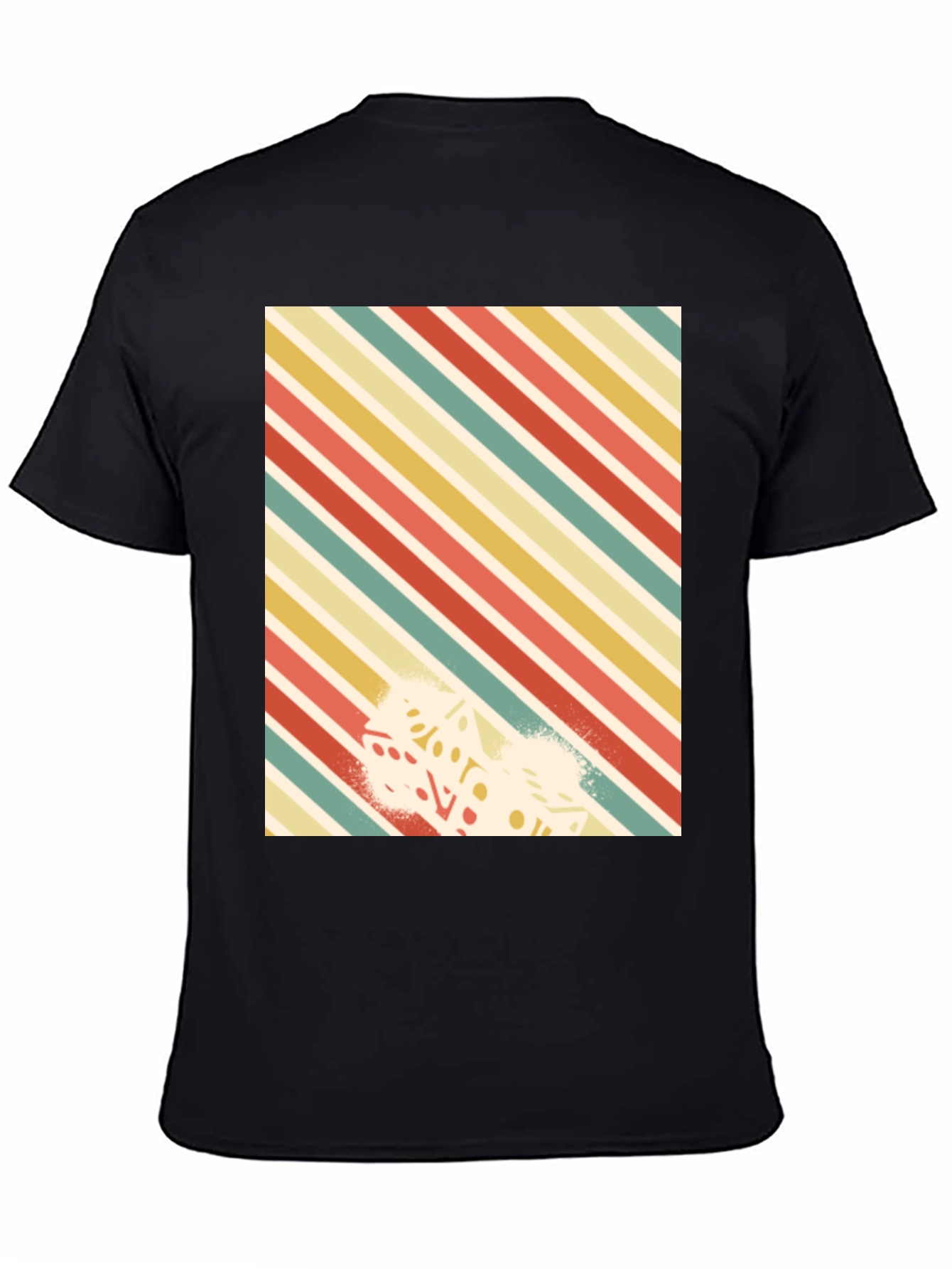 Retro Striped Dice Graphic Tee
