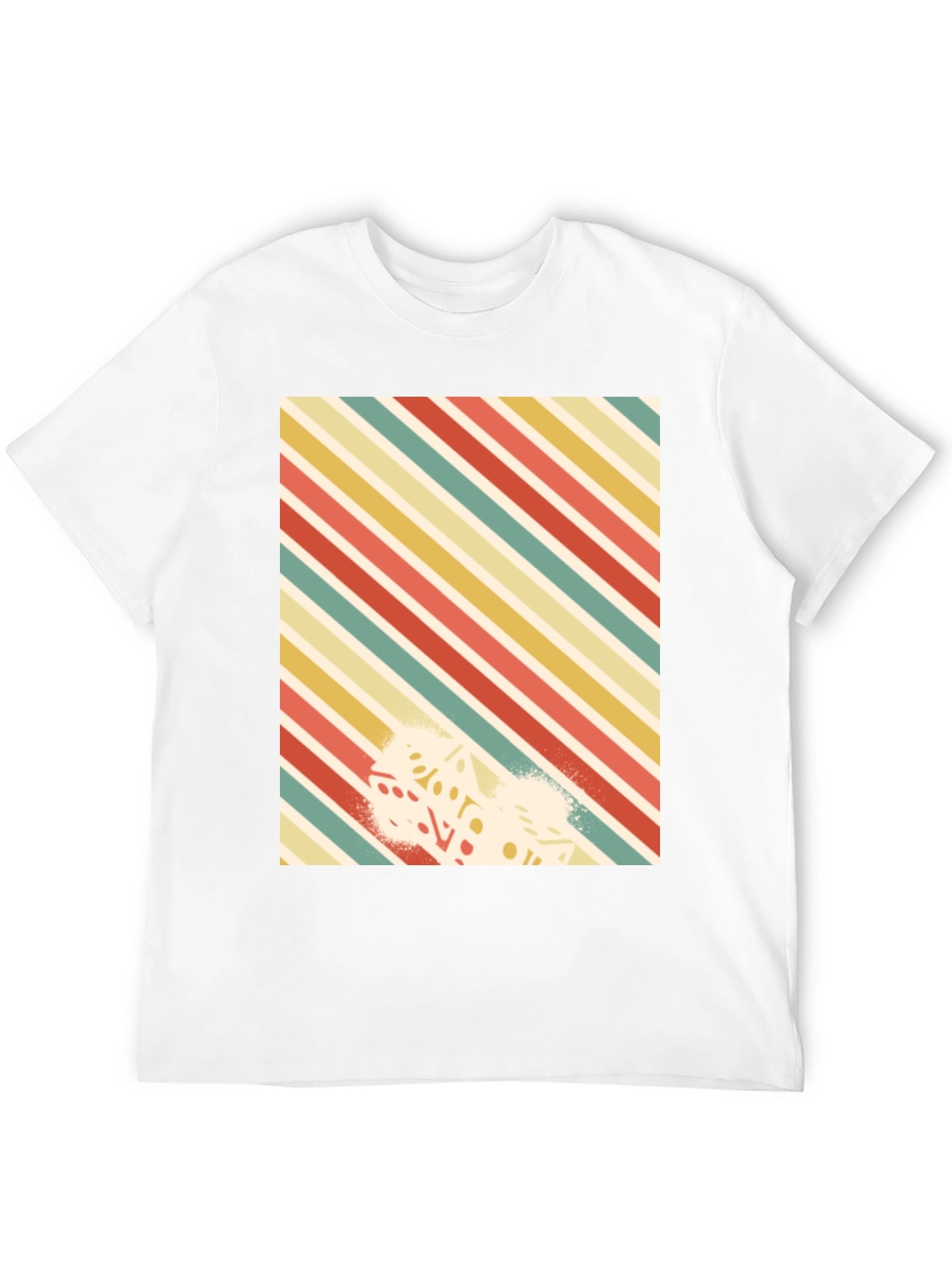 Retro Striped Dice Graphic Tee
