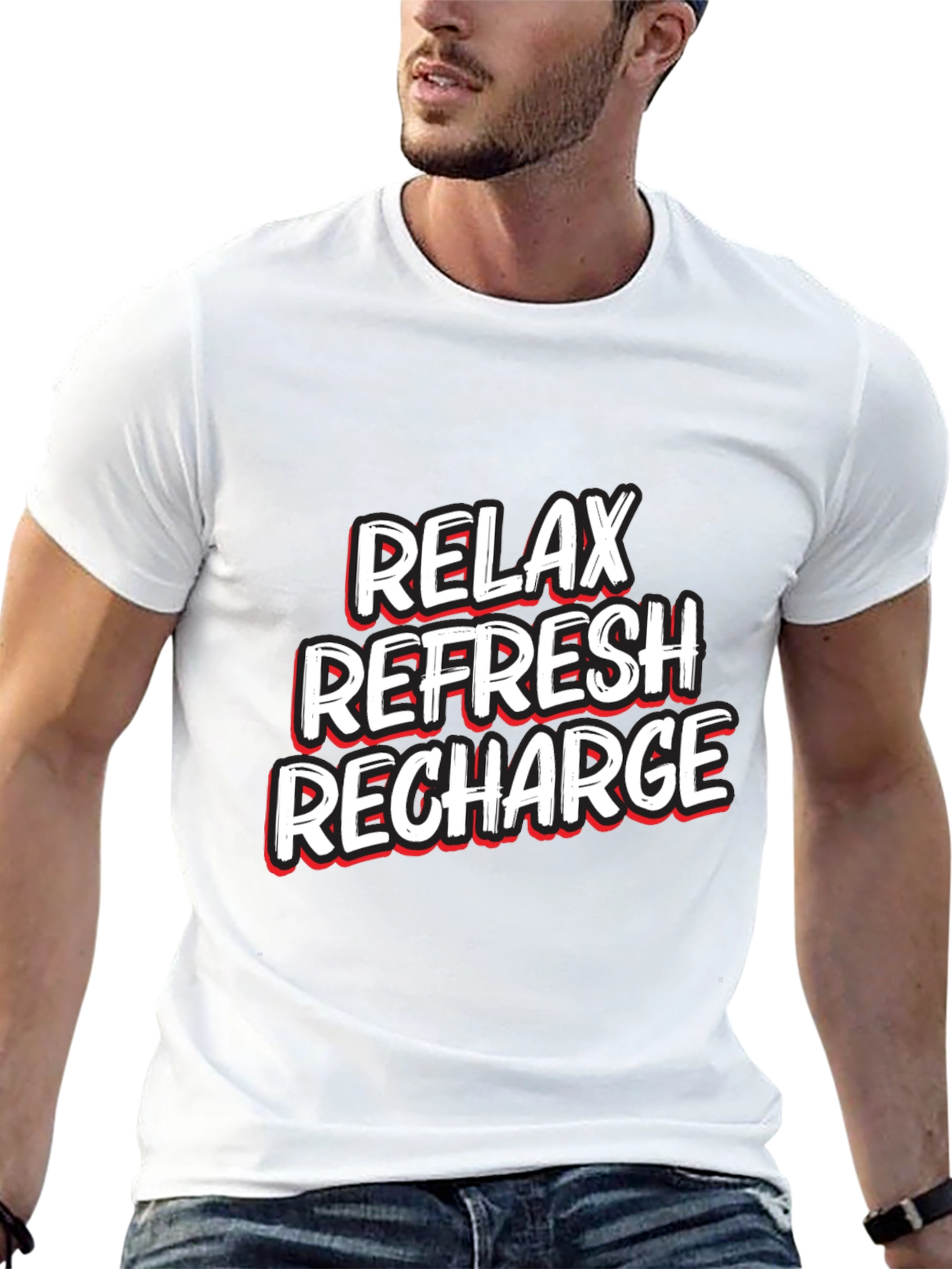 Relax Refresh Recharge Graphic T-Shirt