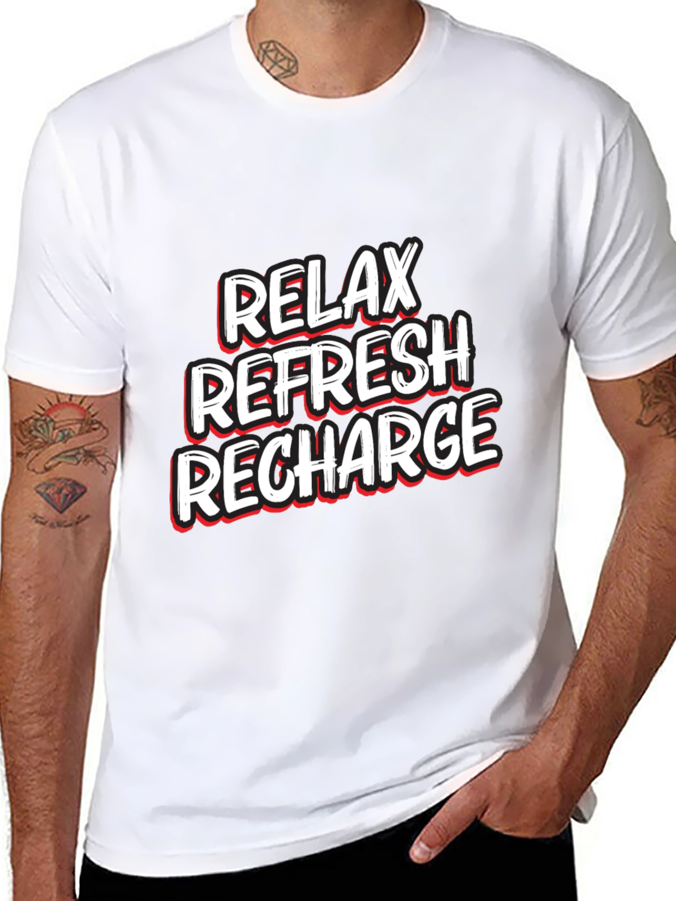 Relax Refresh Recharge Graphic T-Shirt