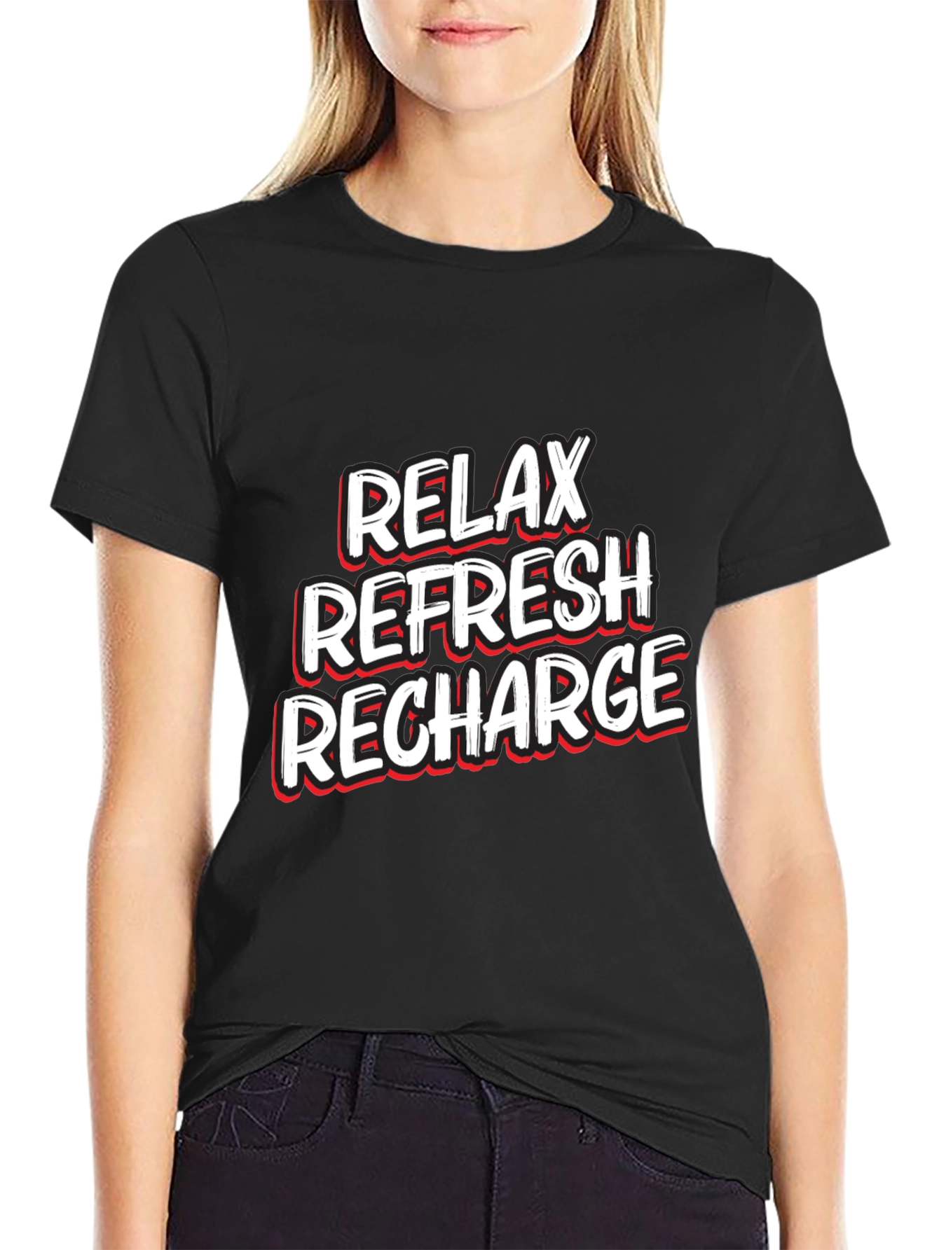 Relax Refresh Recharge Graphic T-Shirt
