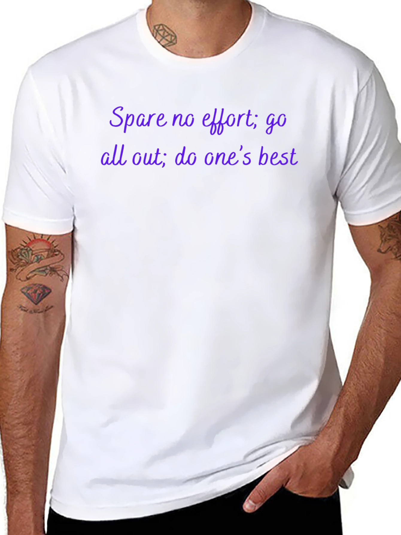 Motivational T-Shirt: Spare No Effort Black