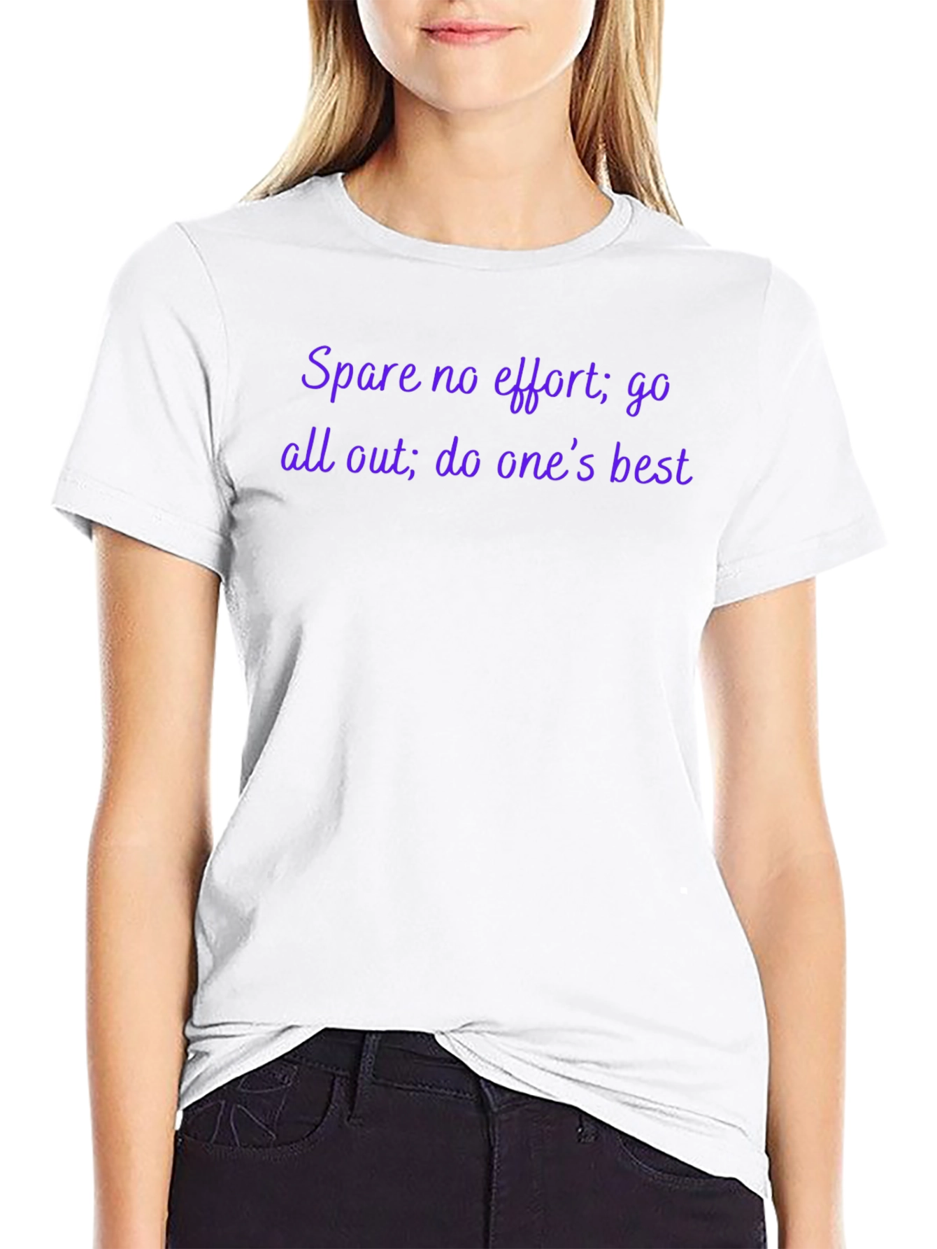 Motivational T-Shirt: Spare No Effort Black