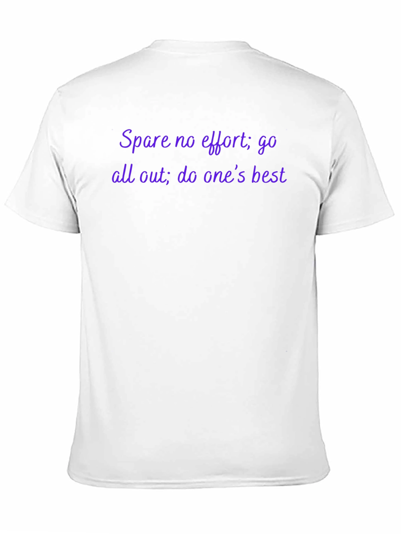 Motivational T-Shirt: Spare No Effort Black