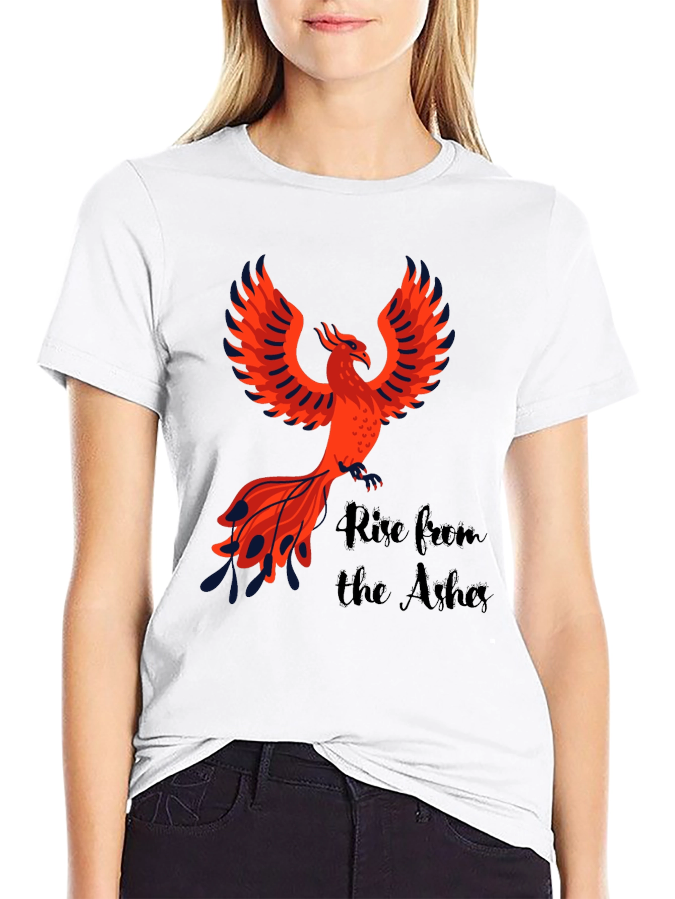 Phoenix Rise Graphic Tee - Black