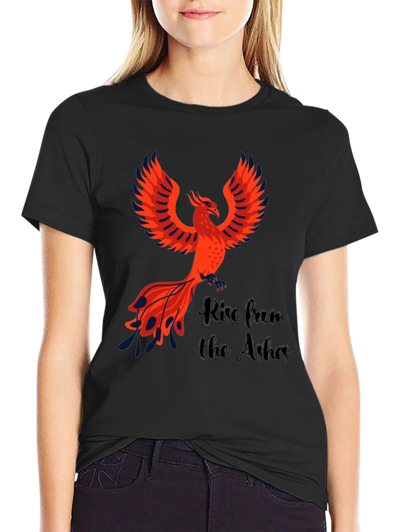 Phoenix Rise Graphic Tee - Black