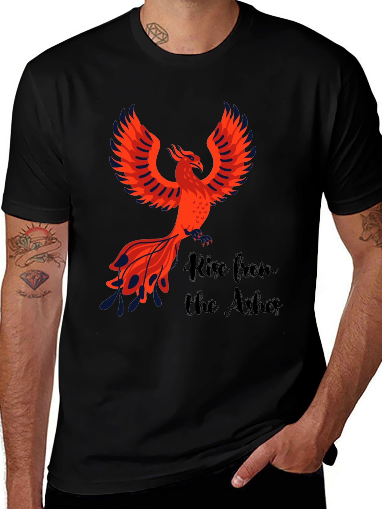 Phoenix Rise Graphic Tee - Black