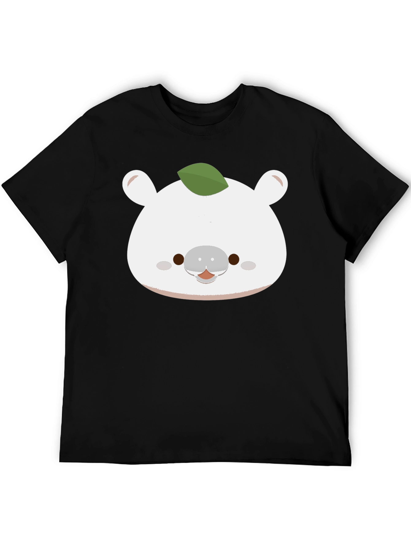 Cute Bear with Leaf T-Shirt - Soft Cotton Blend