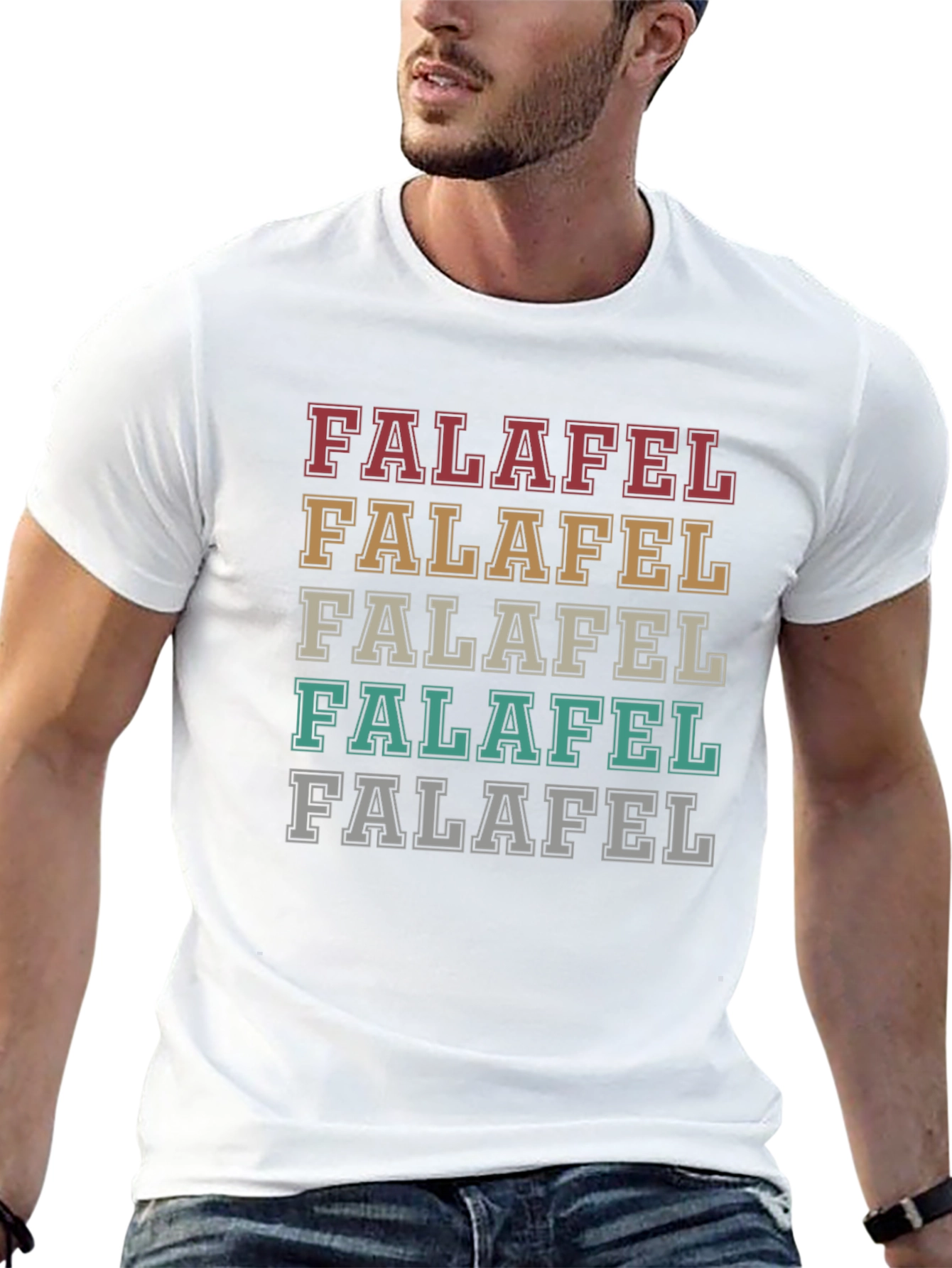 Falafel Stacked Graphic Tee - Stylish & Unique T-Shirt