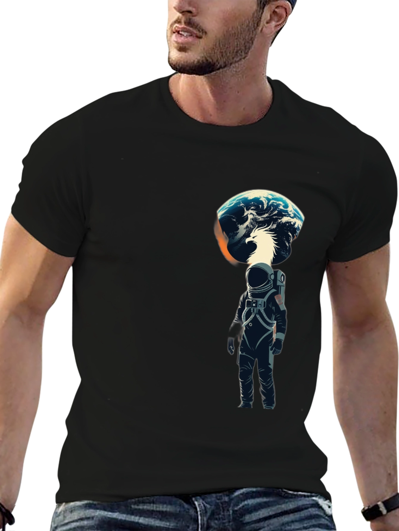 Astronaut & Phoenix Earth Graphic Tee