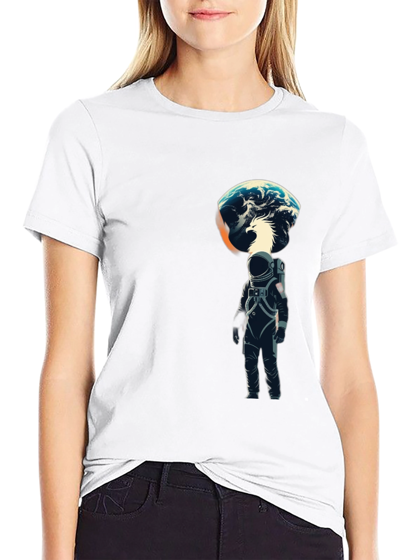 Astronaut & Phoenix Earth Graphic Tee