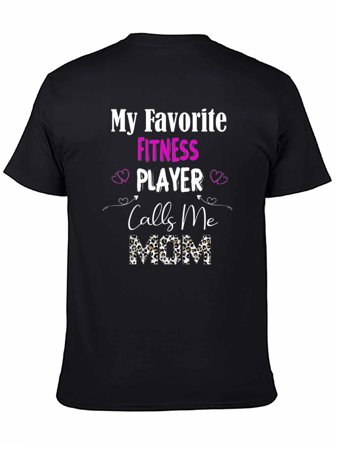 Fitness Player Mom T-Shirt - Black Graphic Tee