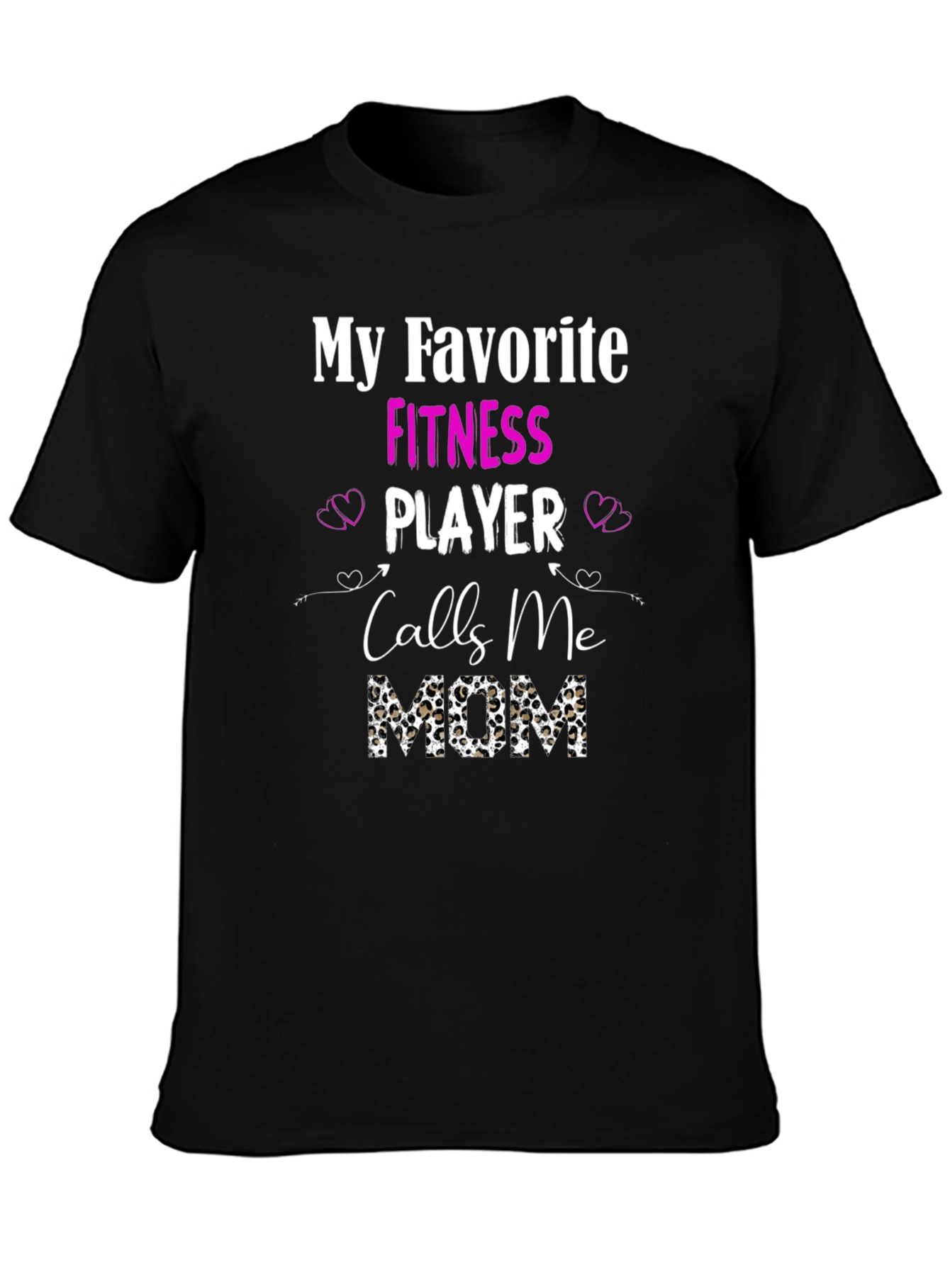 Fitness Player Mom T-Shirt - Black Graphic Tee