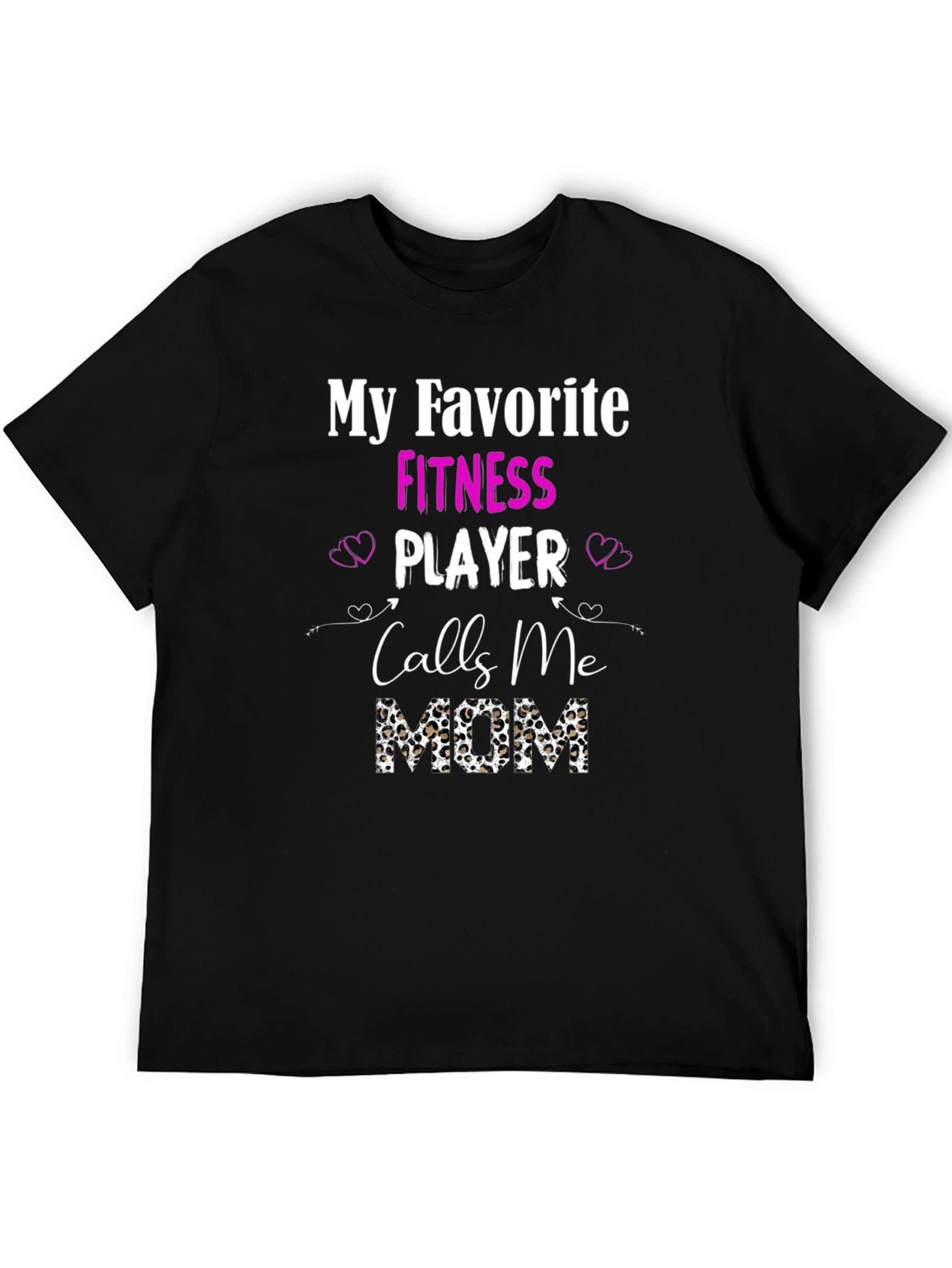 Fitness Player Mom T-Shirt - Black Graphic Tee