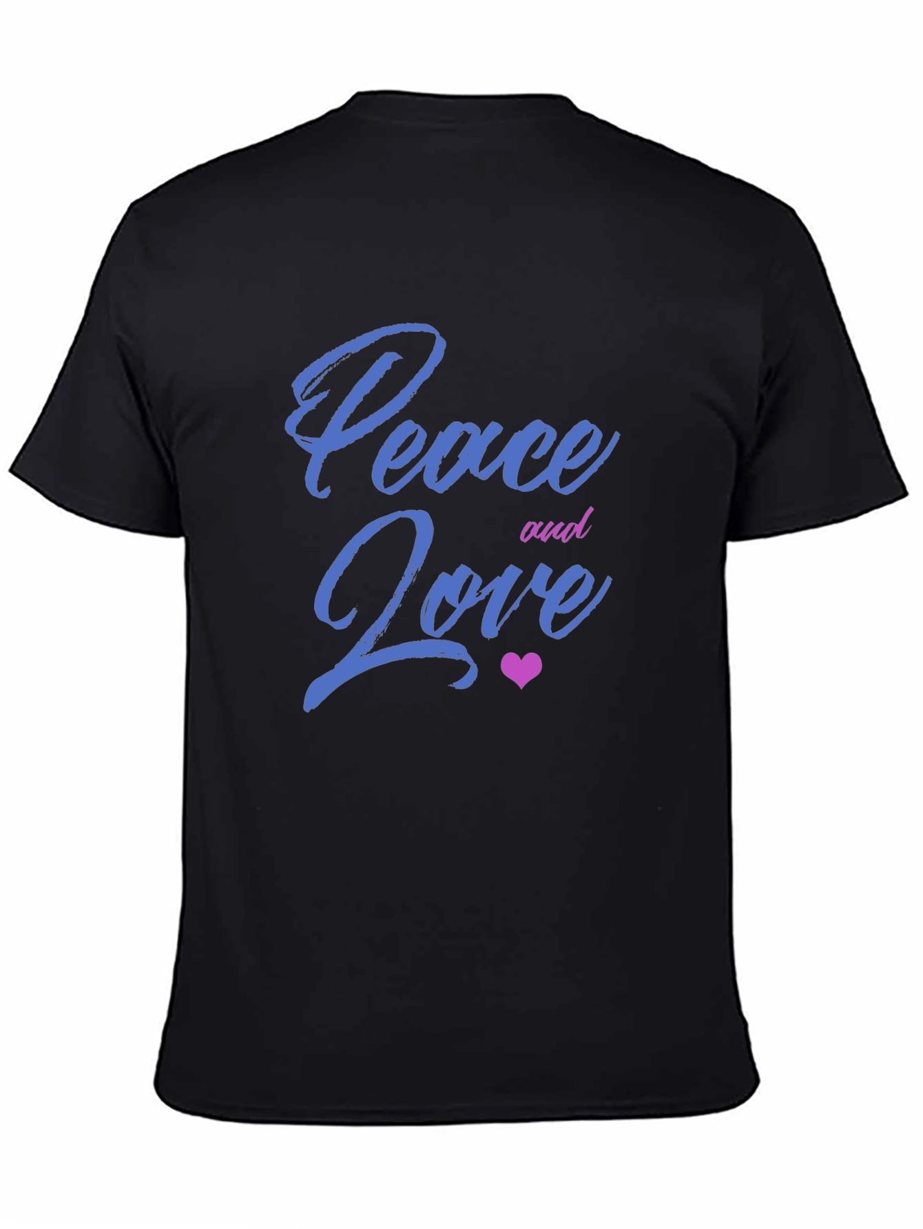 Peace and Love Graphic Tee - Mens Black T-Shirt