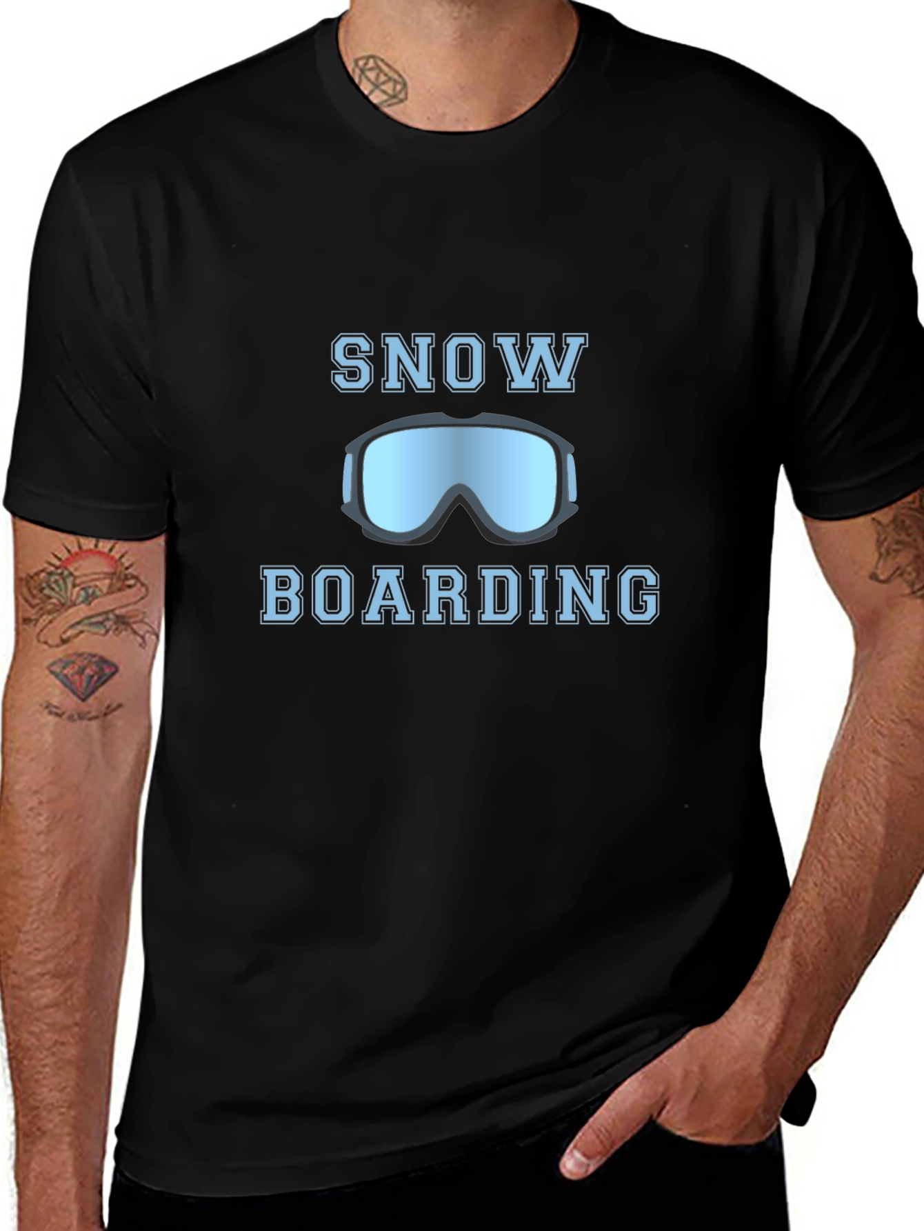 Snowboarding T-Shirt: Cool Goggles Design