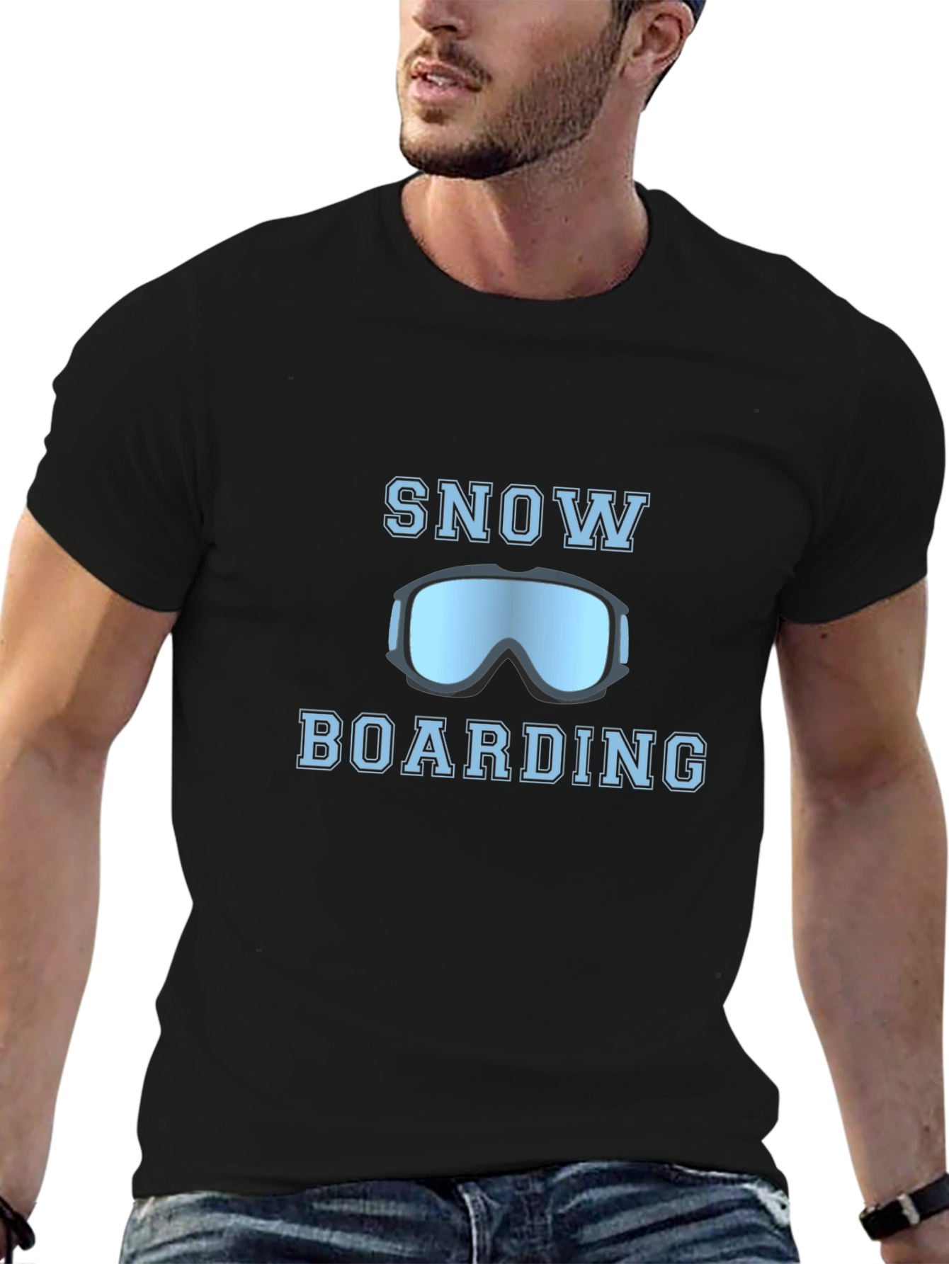 Snowboarding T-Shirt: Cool Goggles Design