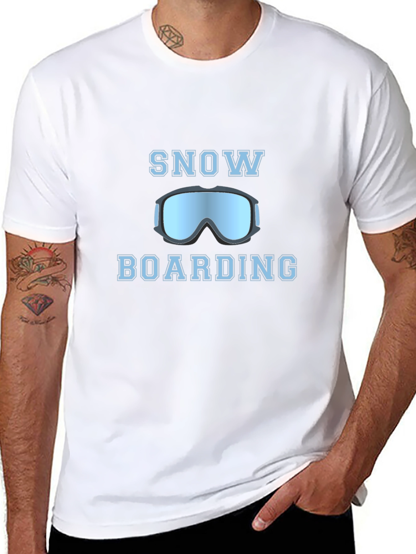 Snowboarding T-Shirt: Cool Goggles Design