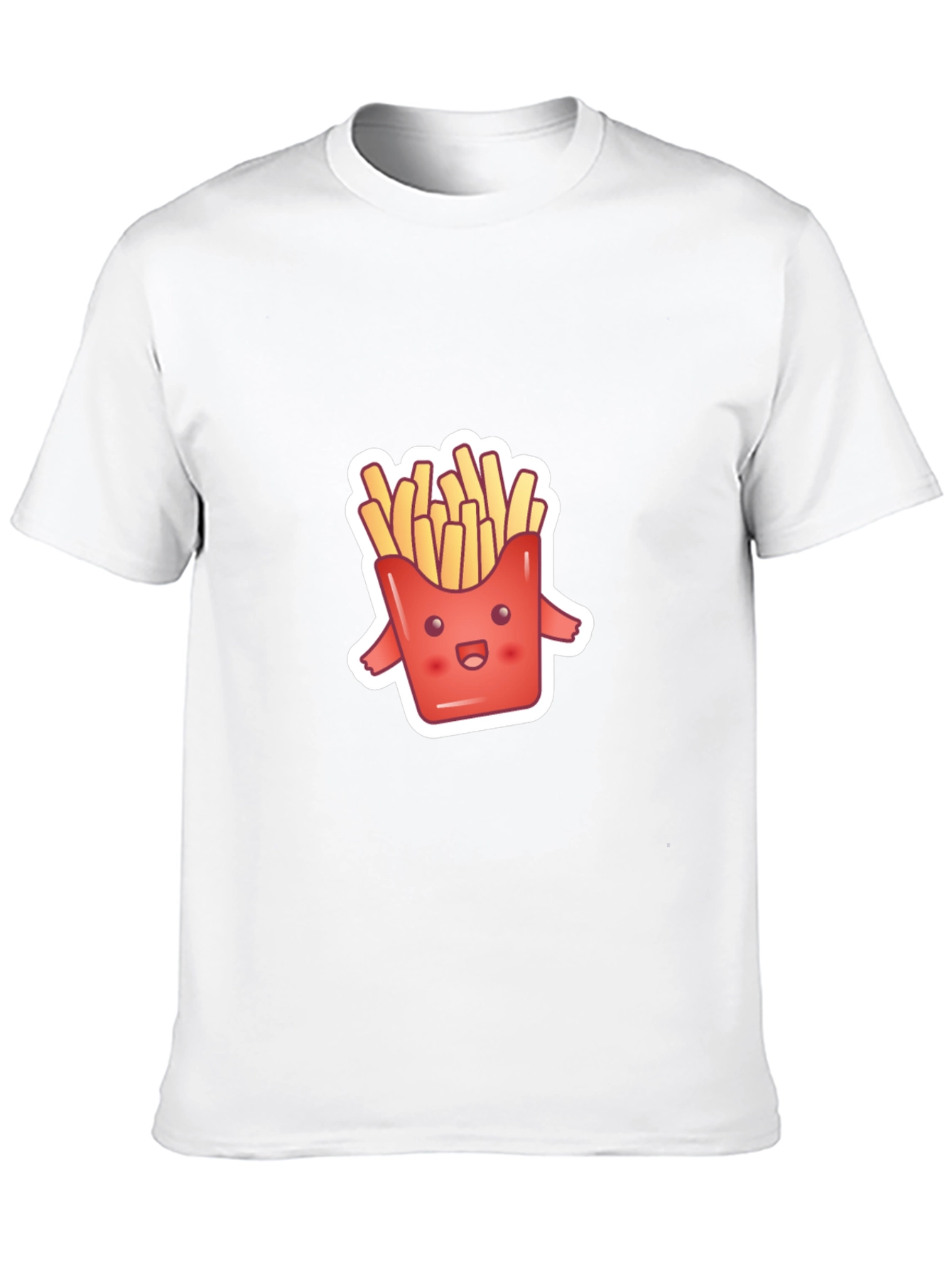 Cute Fries Graphic Tee - Black Comfort Fit