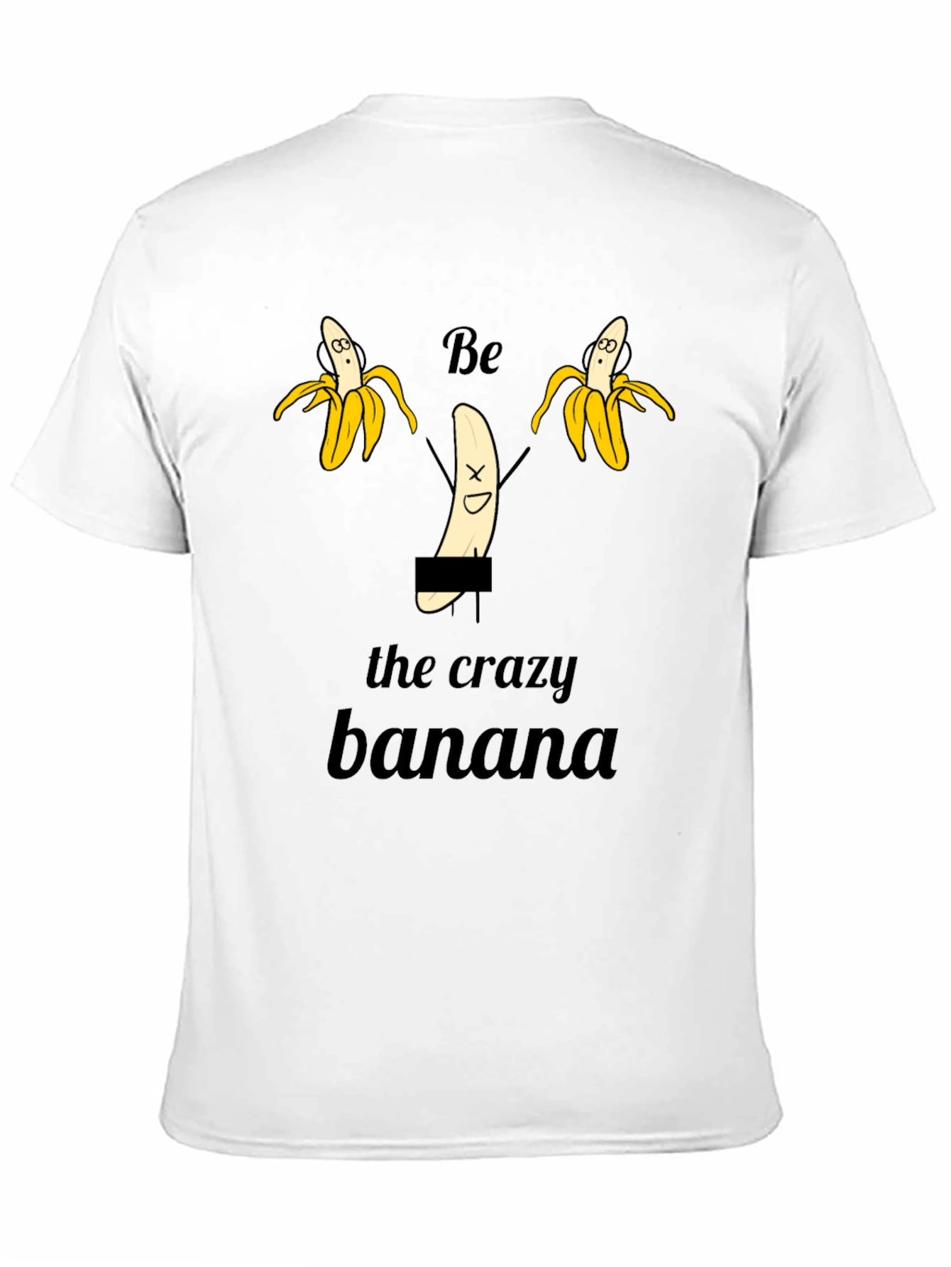 Crazy Banana Graphic T-Shirt - Unisex Black Tee