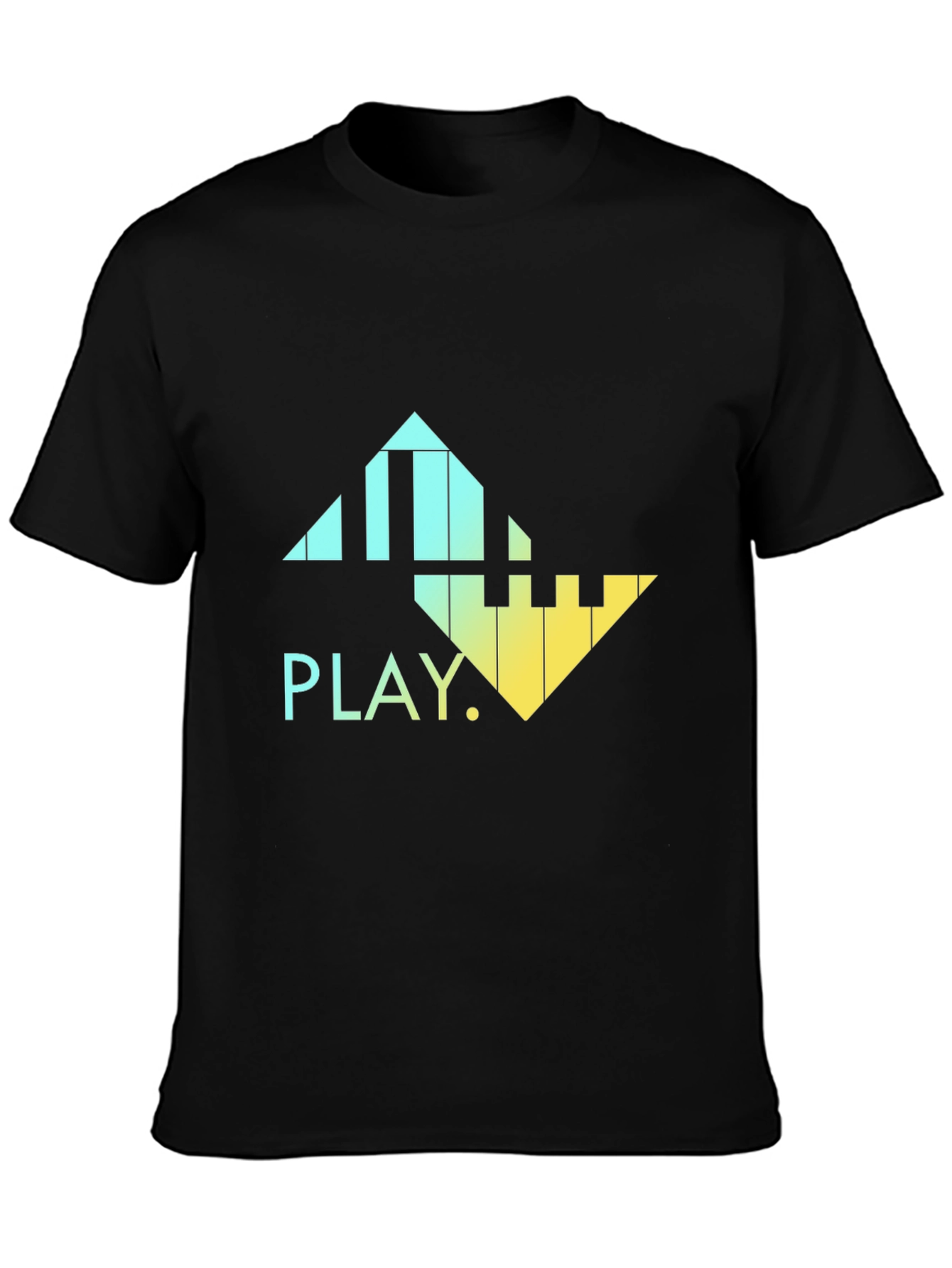 Gradient Piano Keys T-Shirt - PLAY Music Tee