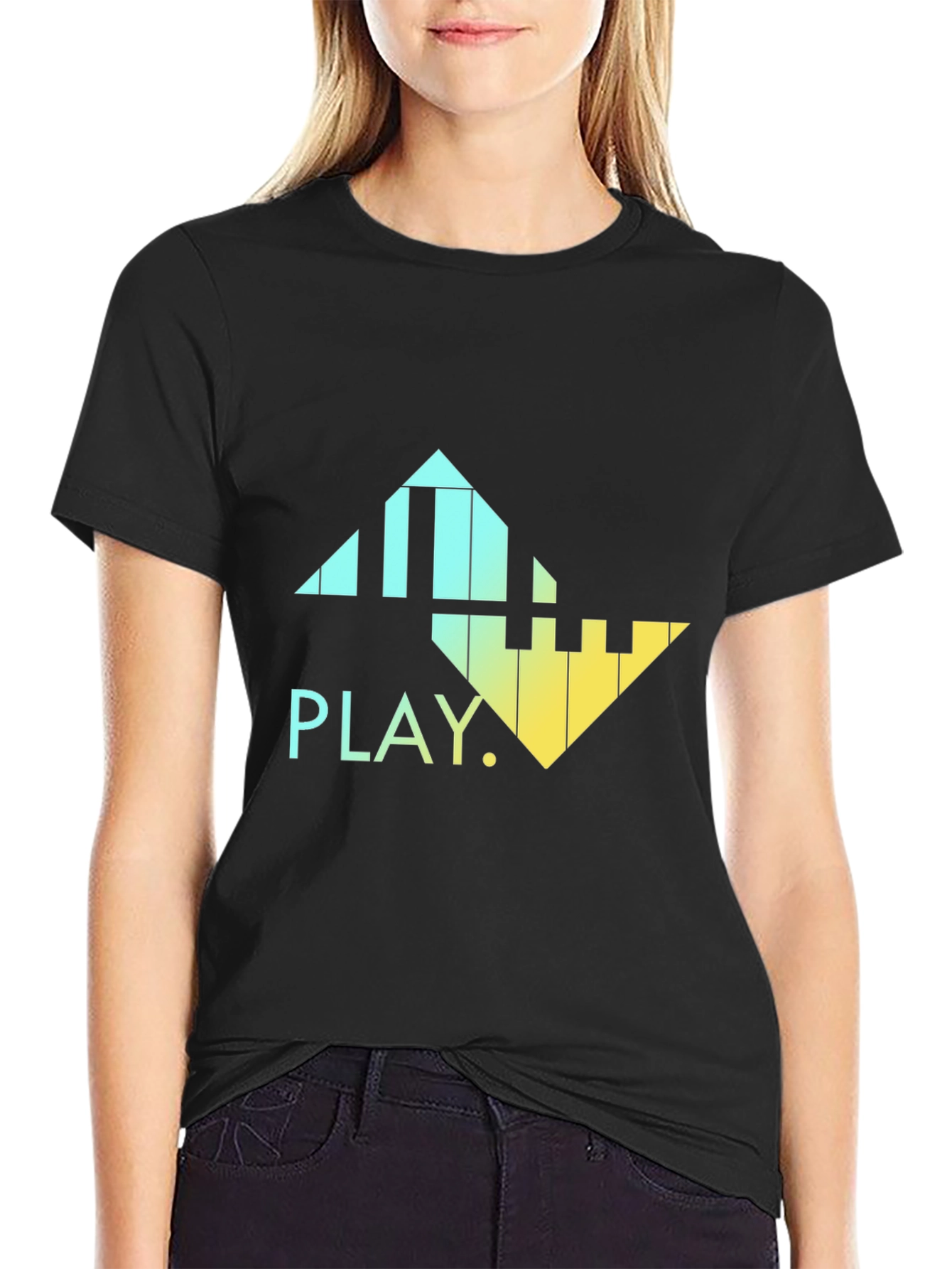 Gradient Piano Keys T-Shirt - PLAY Music Tee