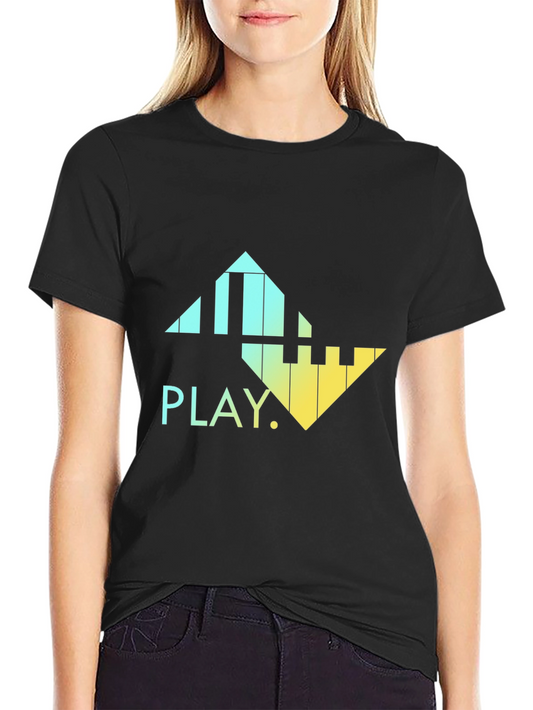 Gradient Piano Keys T-Shirt - PLAY Music Tee