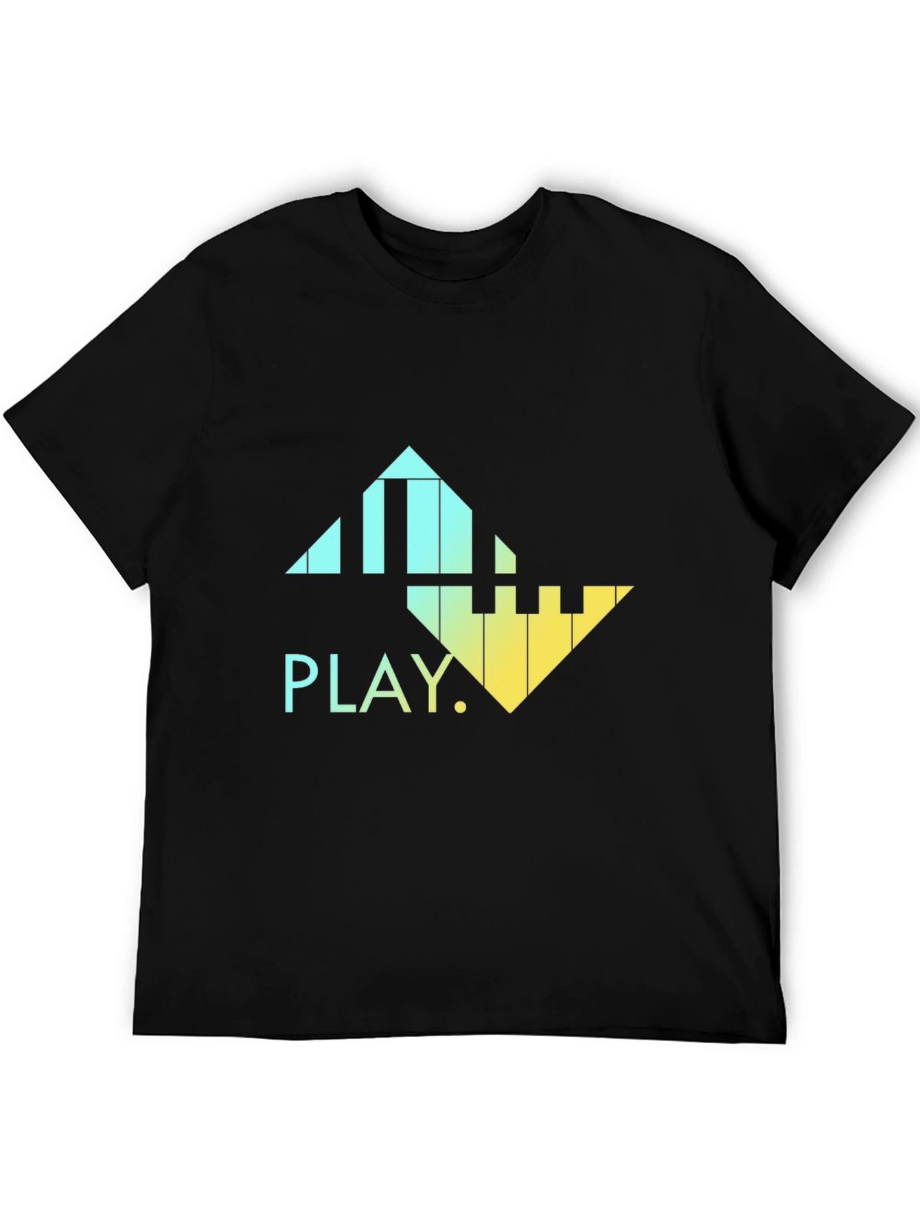 Gradient Piano Keys T-Shirt - PLAY Music Tee
